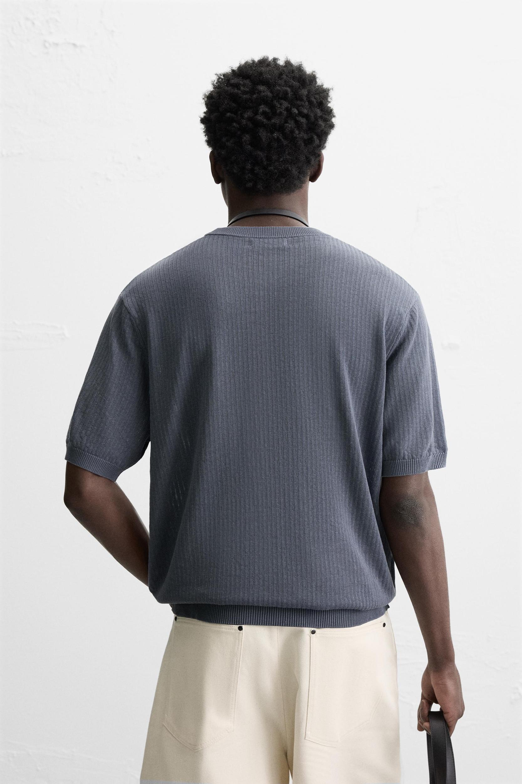 TEXTURED KNIT T-SHIRT Product Image