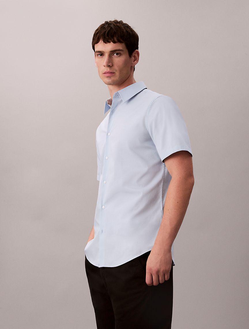Cotton Stretch Slim Button-Down Shirt Product Image