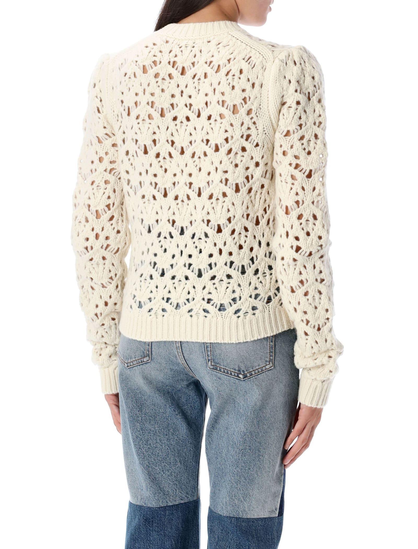 CHLOÉ Knit Itntarsia In White Product Image