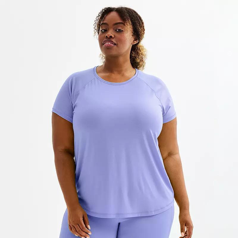 Plus Size Tek Gear Core Raglan Tee, Womens Product Image