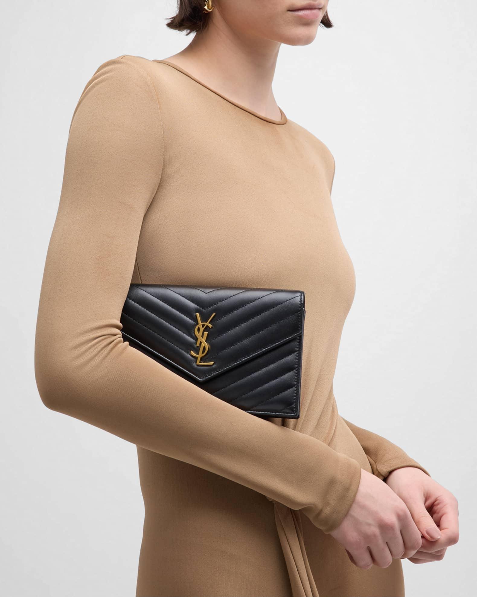 Small YSL Wallet on Chain in Quilted Leather  Product Image