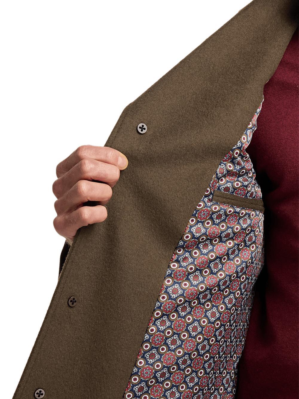 Wool Blend Topcoat - Olive Product Image