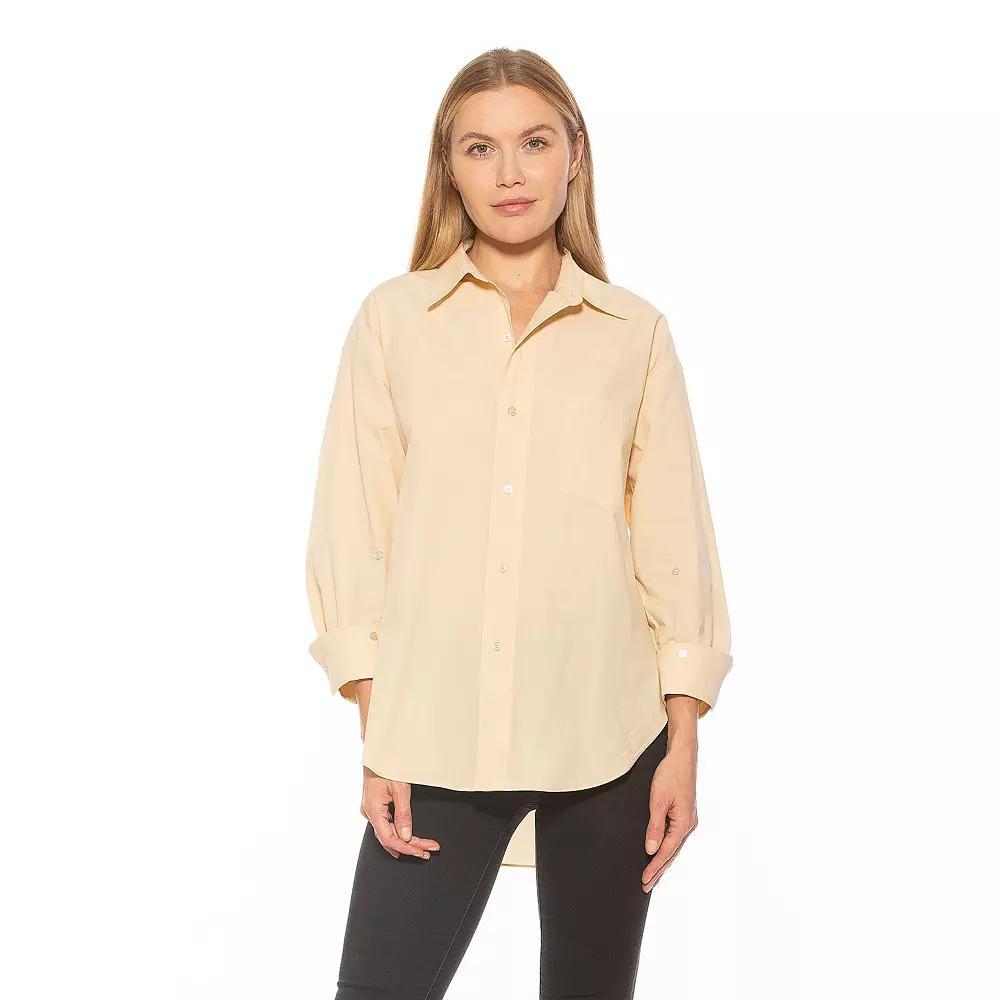 Women's ALEXIA ADMOR Amber Classic Boyfriend Fit Button Down Shirt,  Product Image