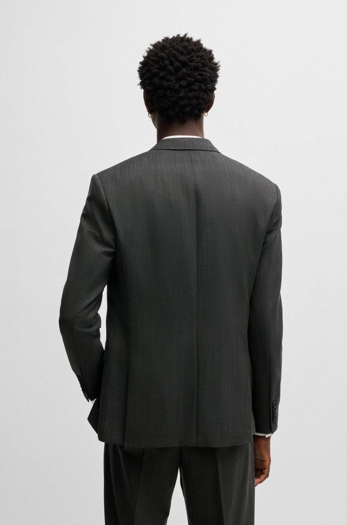 Modern-fit suit in micro-patterned performance-stretch fabric Product Image