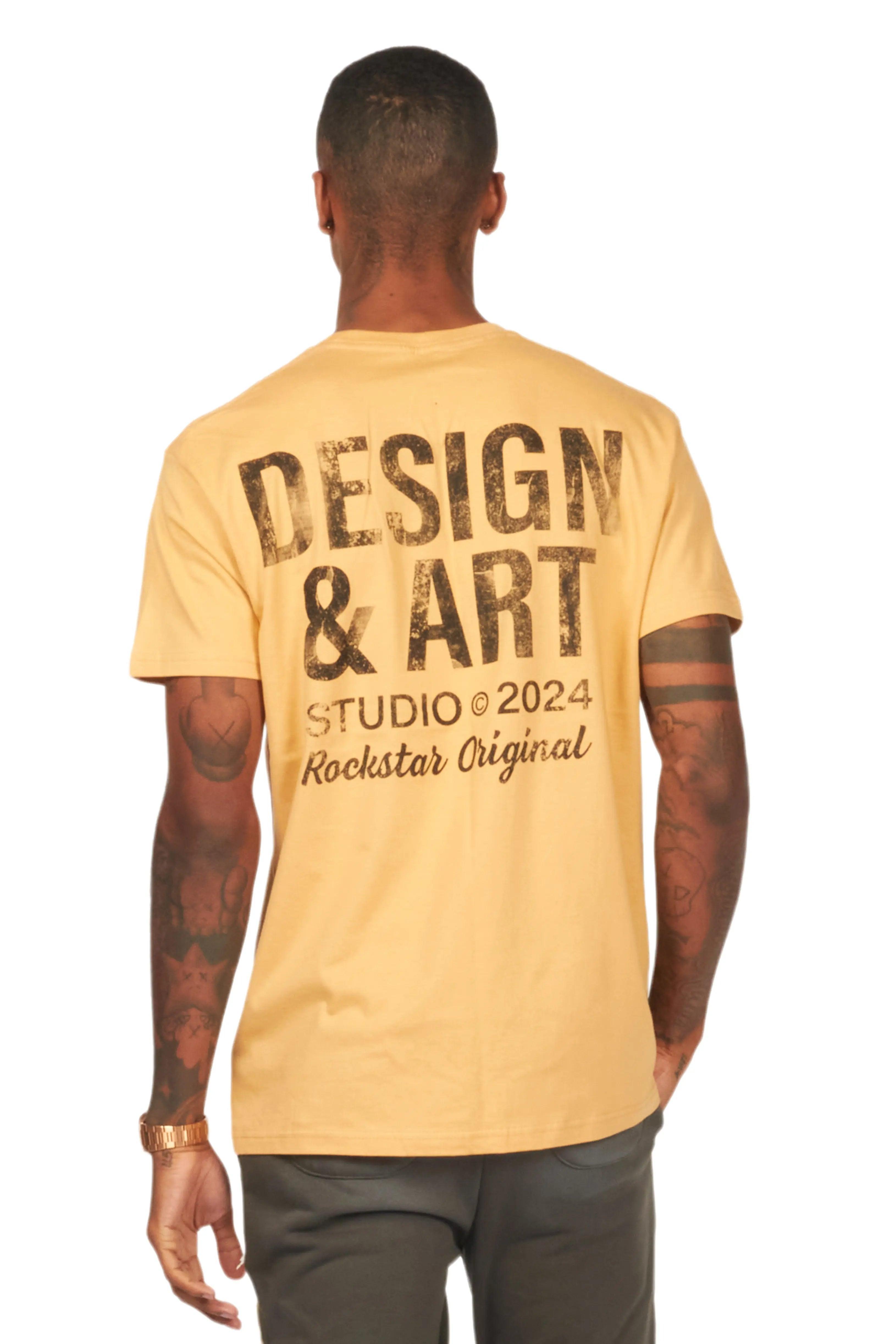 Mancha Beige/Black Graphic T-Shirt Male Product Image