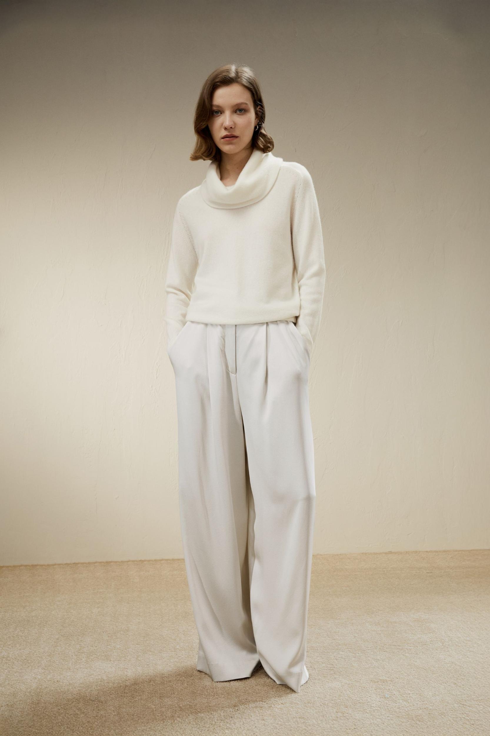 Cashmere Cowl Neck Sweater Product Image