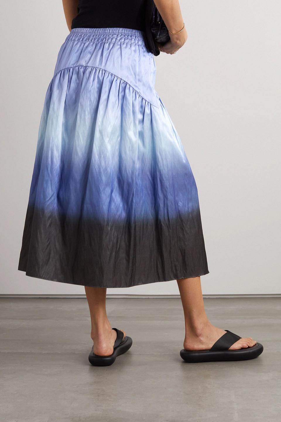 Smocked Skirt In Blue Product Image