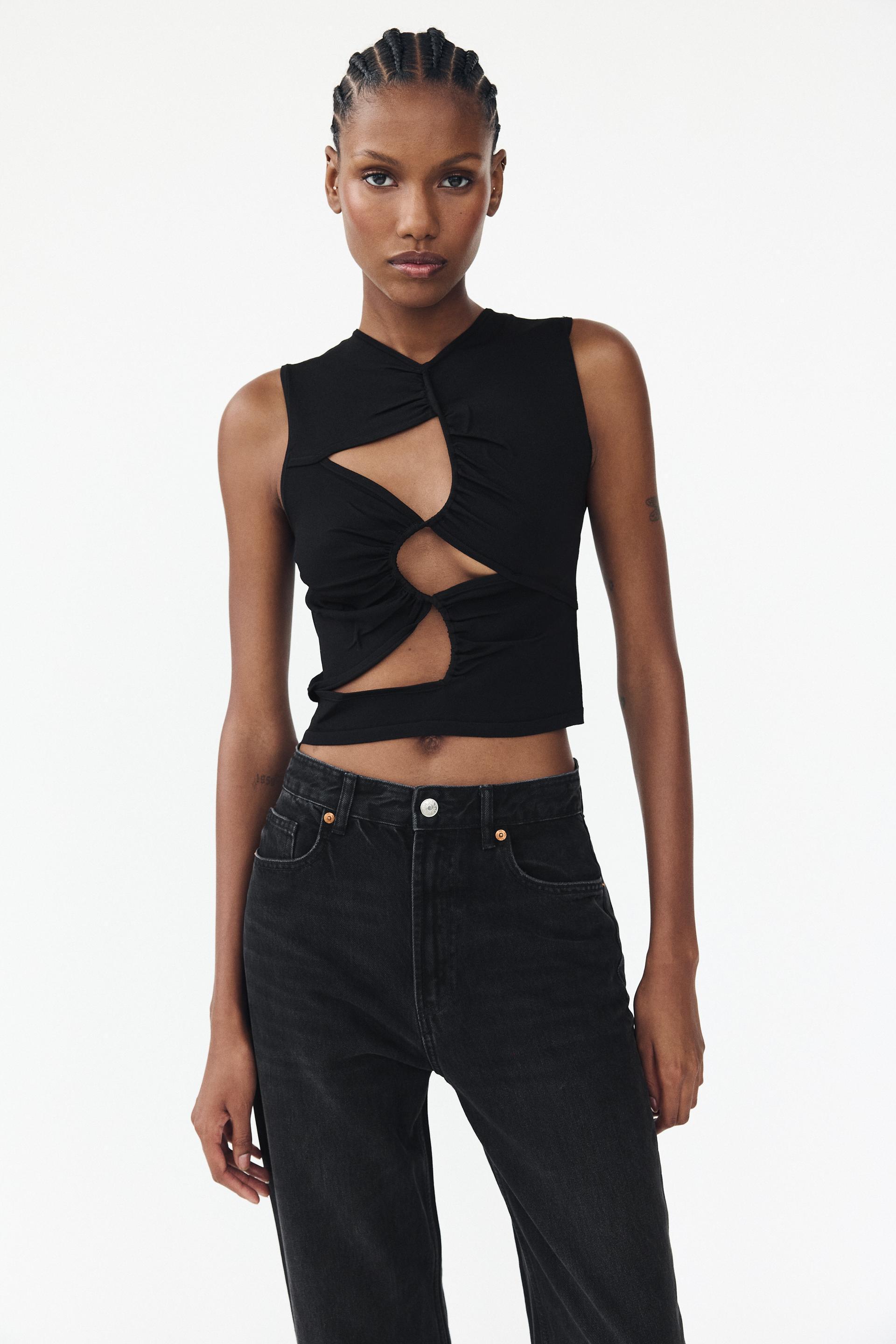 CUT OUT KNIT TOP Product Image