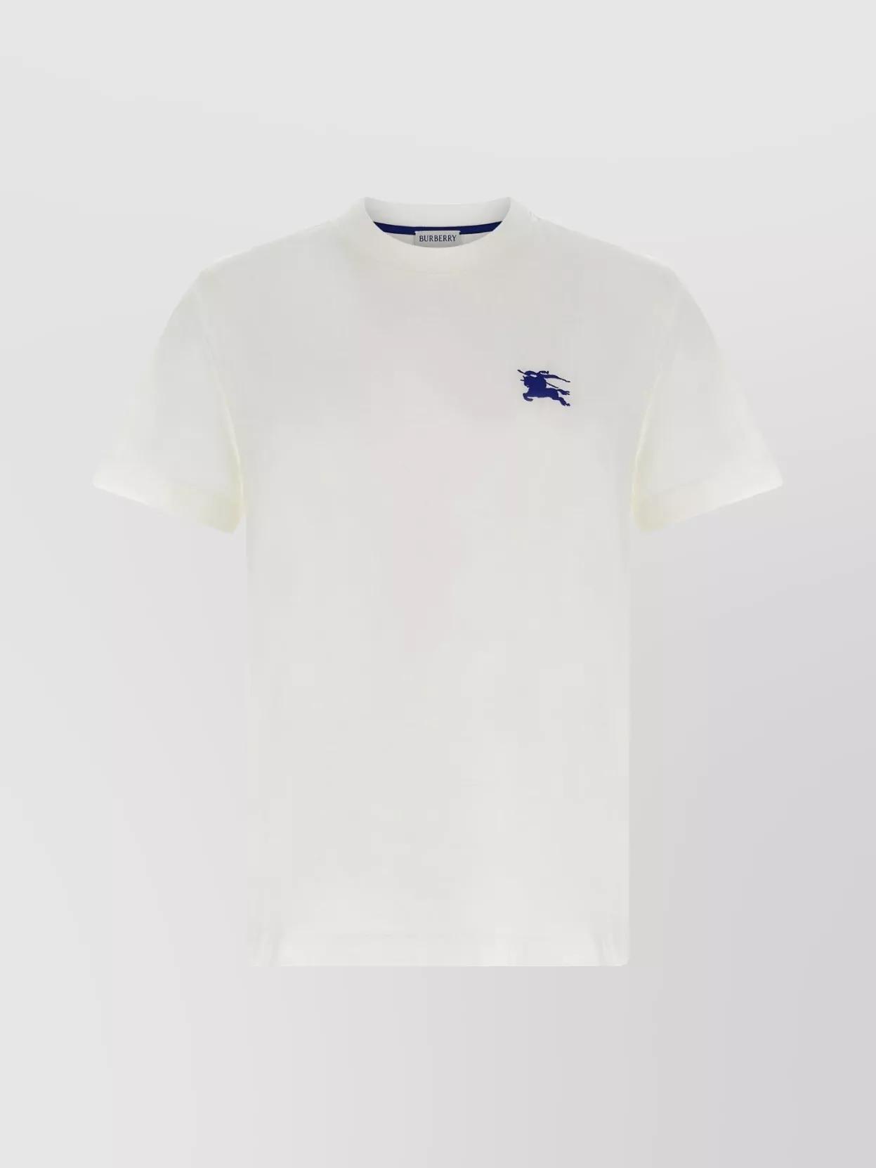 White Embroidered T-Shirt Product Image