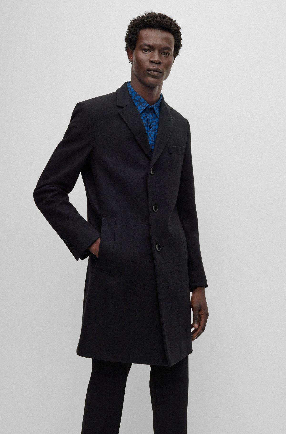 Slim-fit coat in a virgin-wool blend Product Image