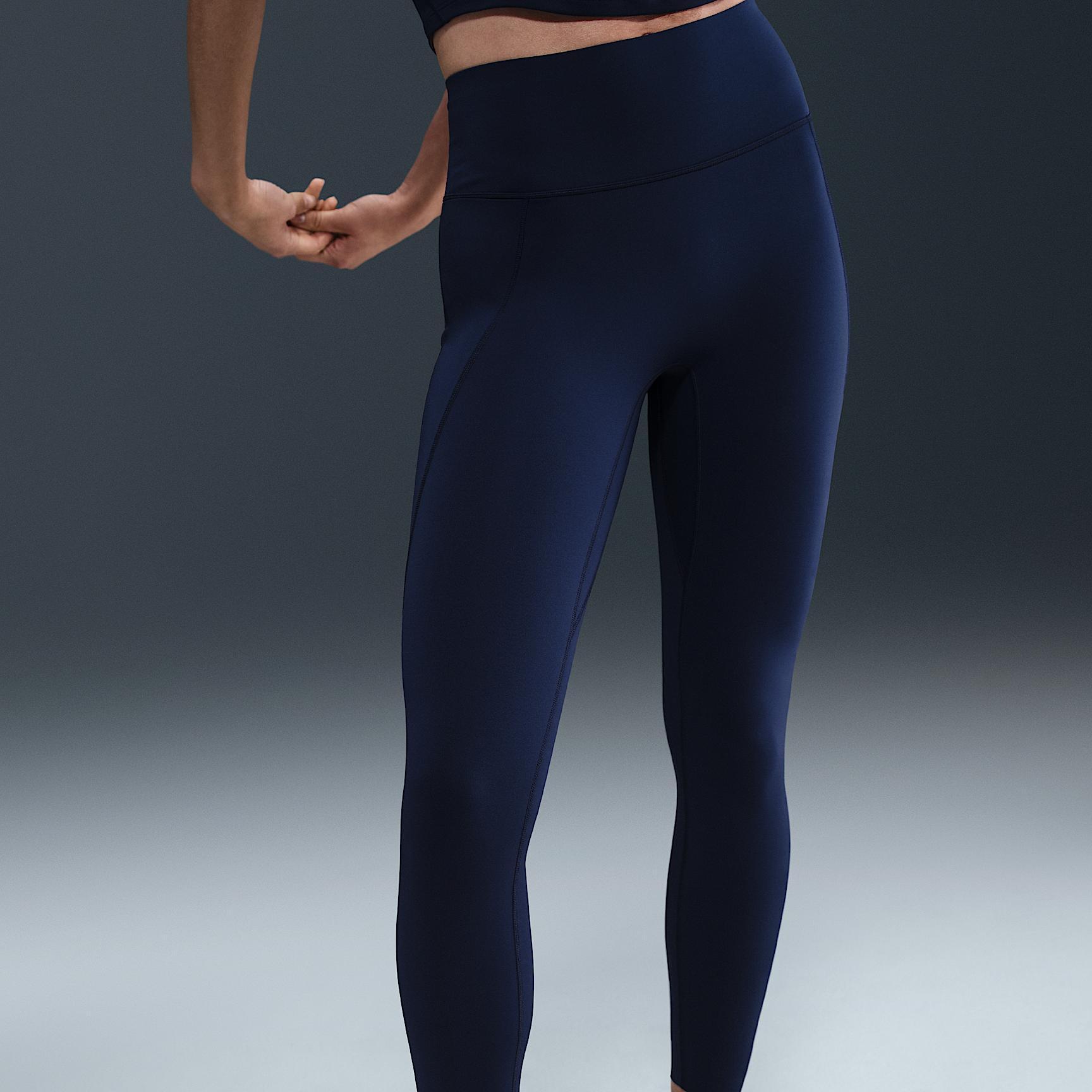 Nike Womens Universa High-Waisted 7/8 Leggings with No Front Seam | HQ6813-017 Product Image