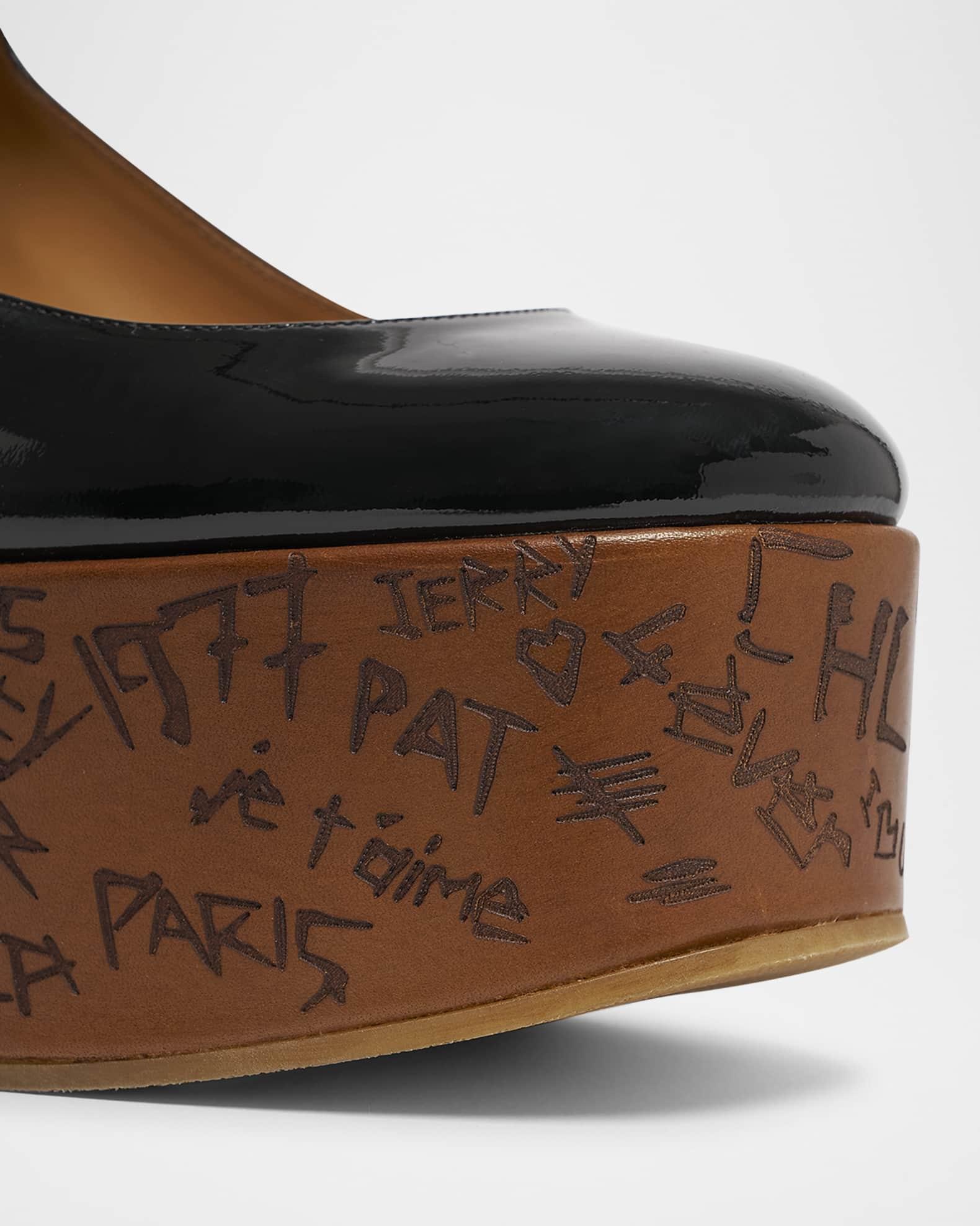 Maxime Patent Leather Platform Wedge Sandals Product Image