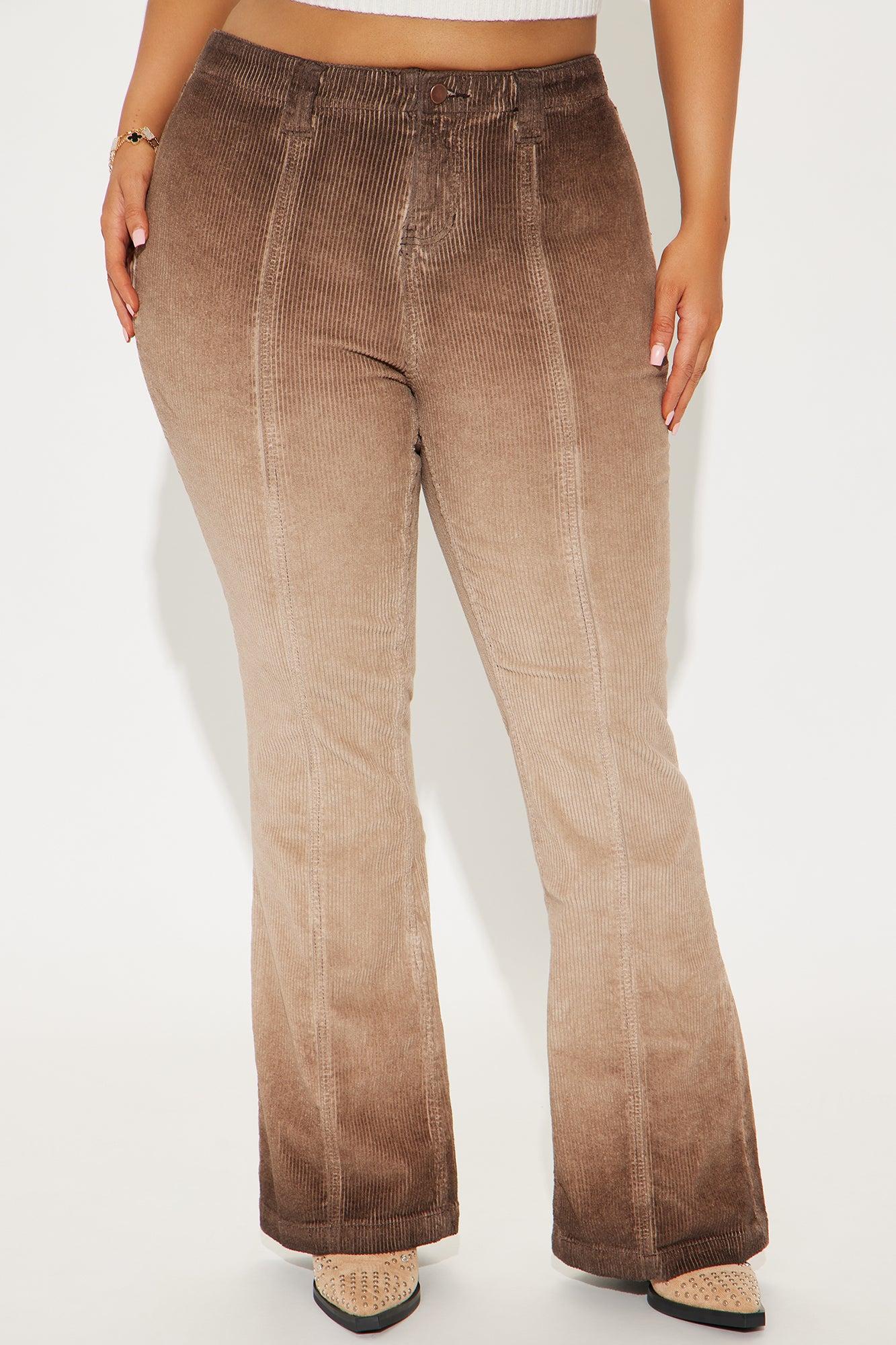 Stacy Corduroy Flare Pant - Brown/combo Product Image