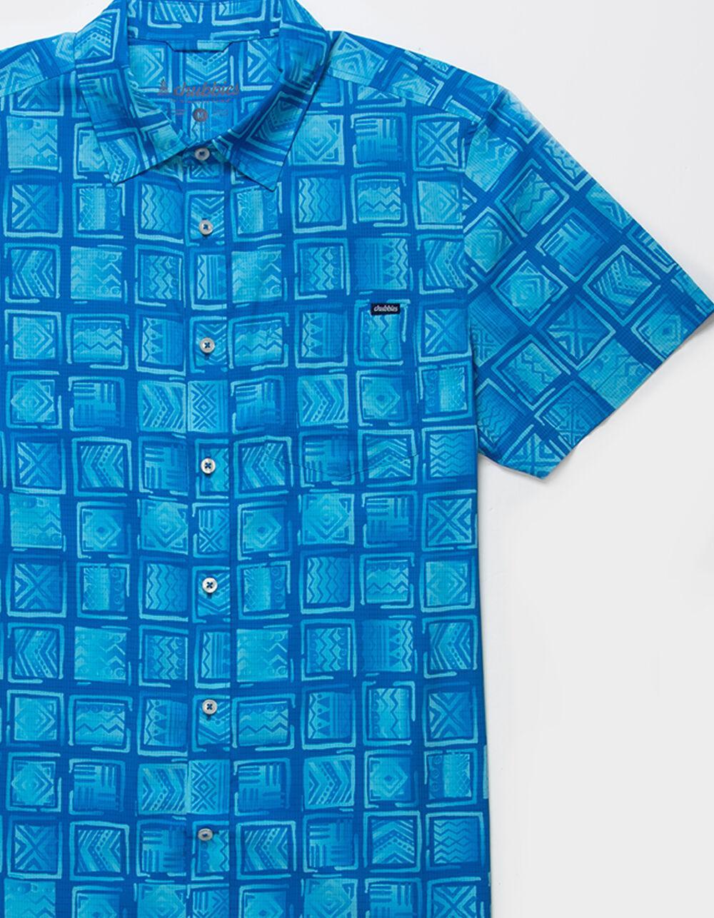 CHUBBIES Breeze Tech Mens Button Up Shirt - BLUE Product Image