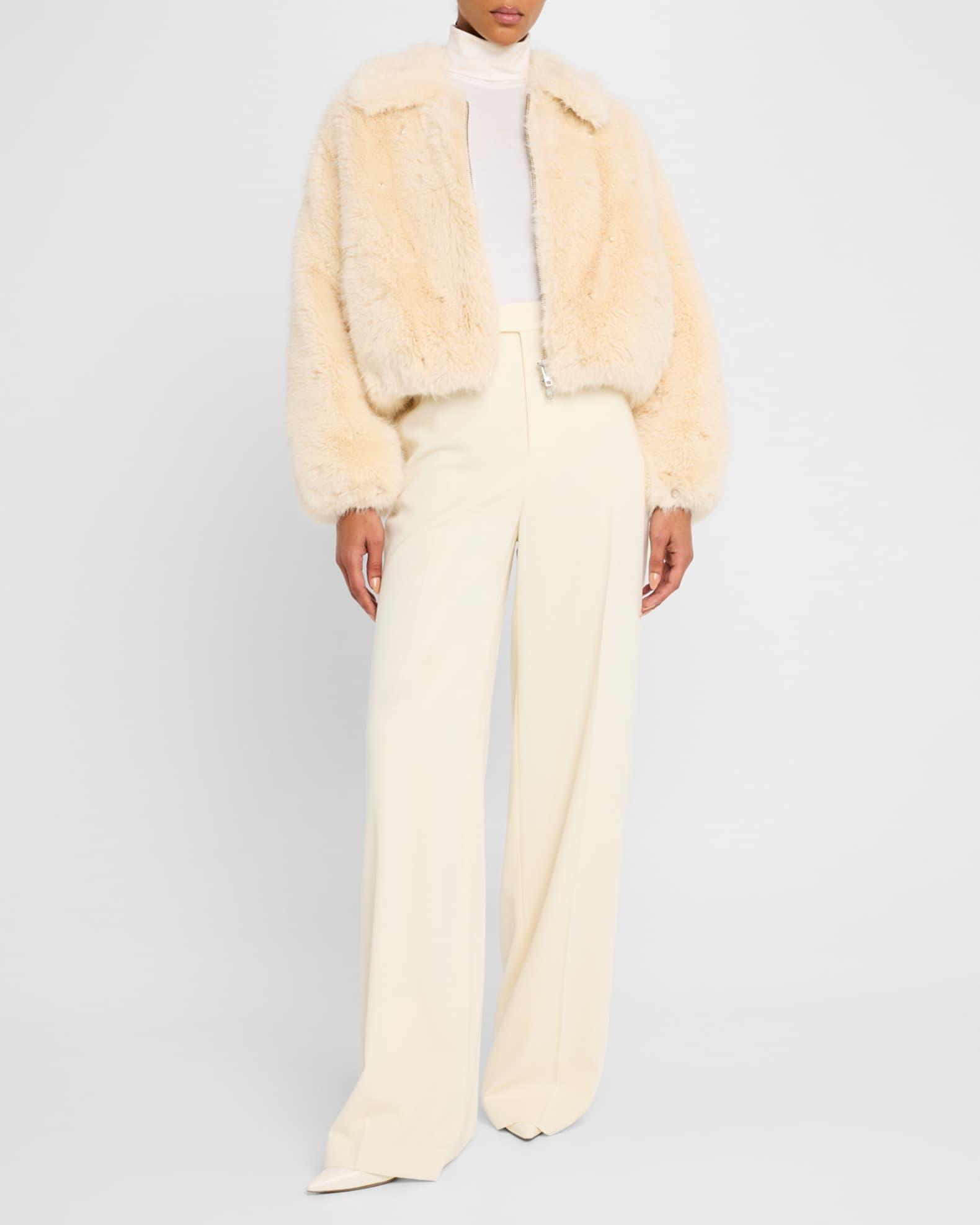 Esme Embellished Faux Fur Jacket Product Image