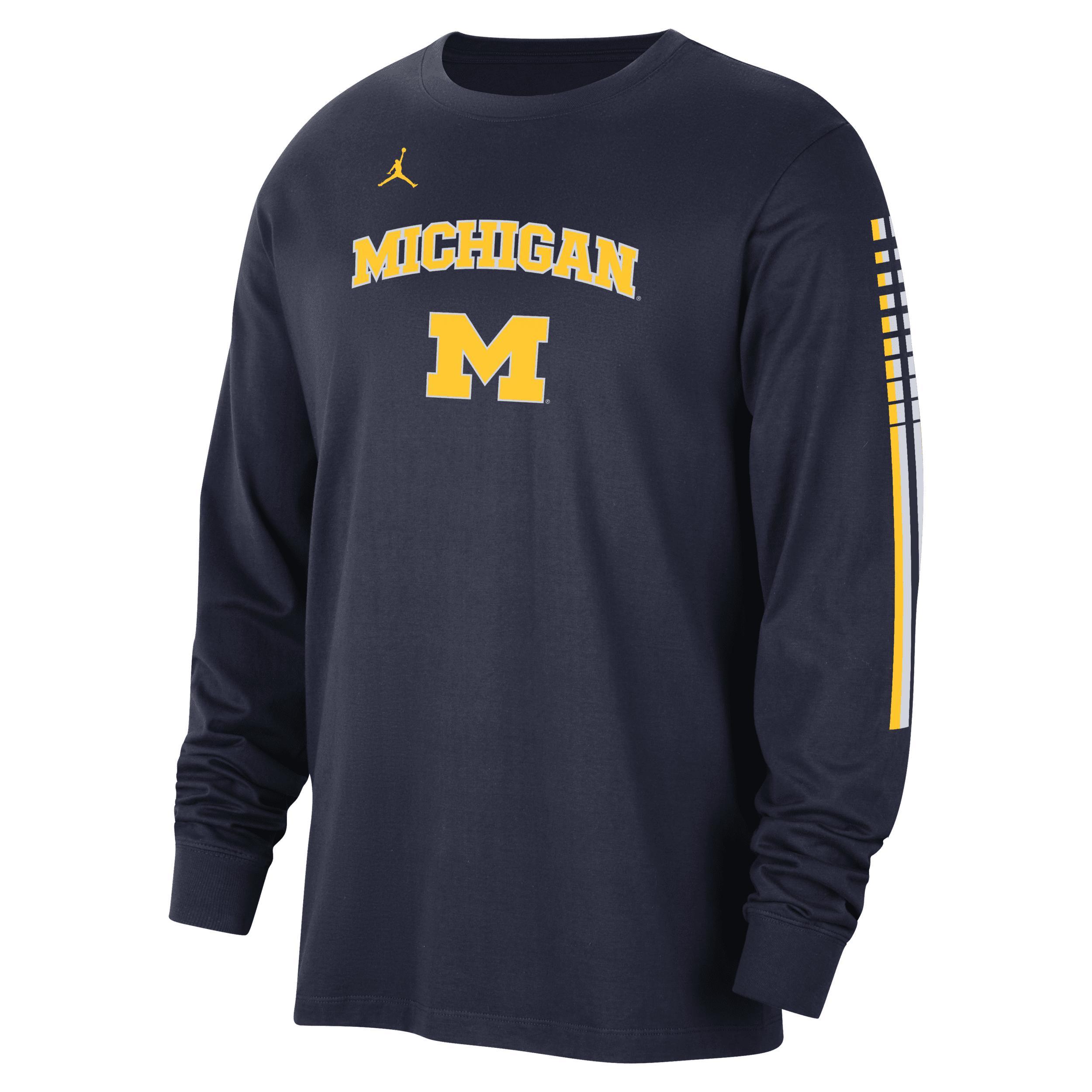 Michigan Men's Jordan College Long-Sleeve T-Shirt Product Image