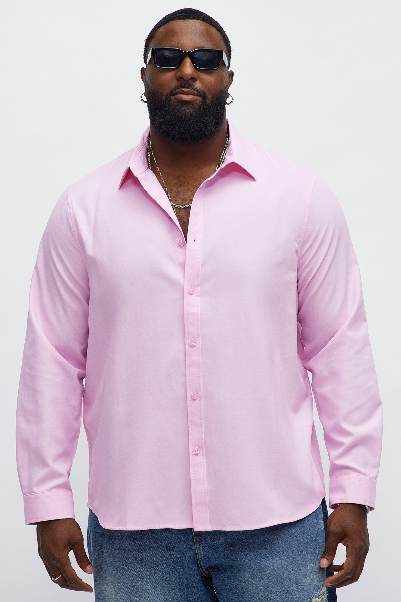 Oxford Long Sleeve Shirt - Pink Product Image