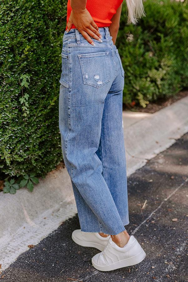 The Penny High Waist Wide Leg Jean in Medium Wash Product Image