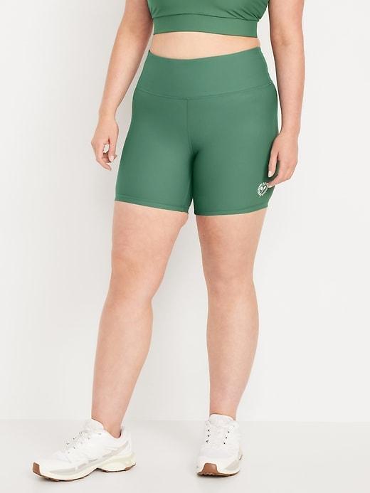 High-Waisted PowerSoft Biker Shorts -- 6-inch inseam Product Image