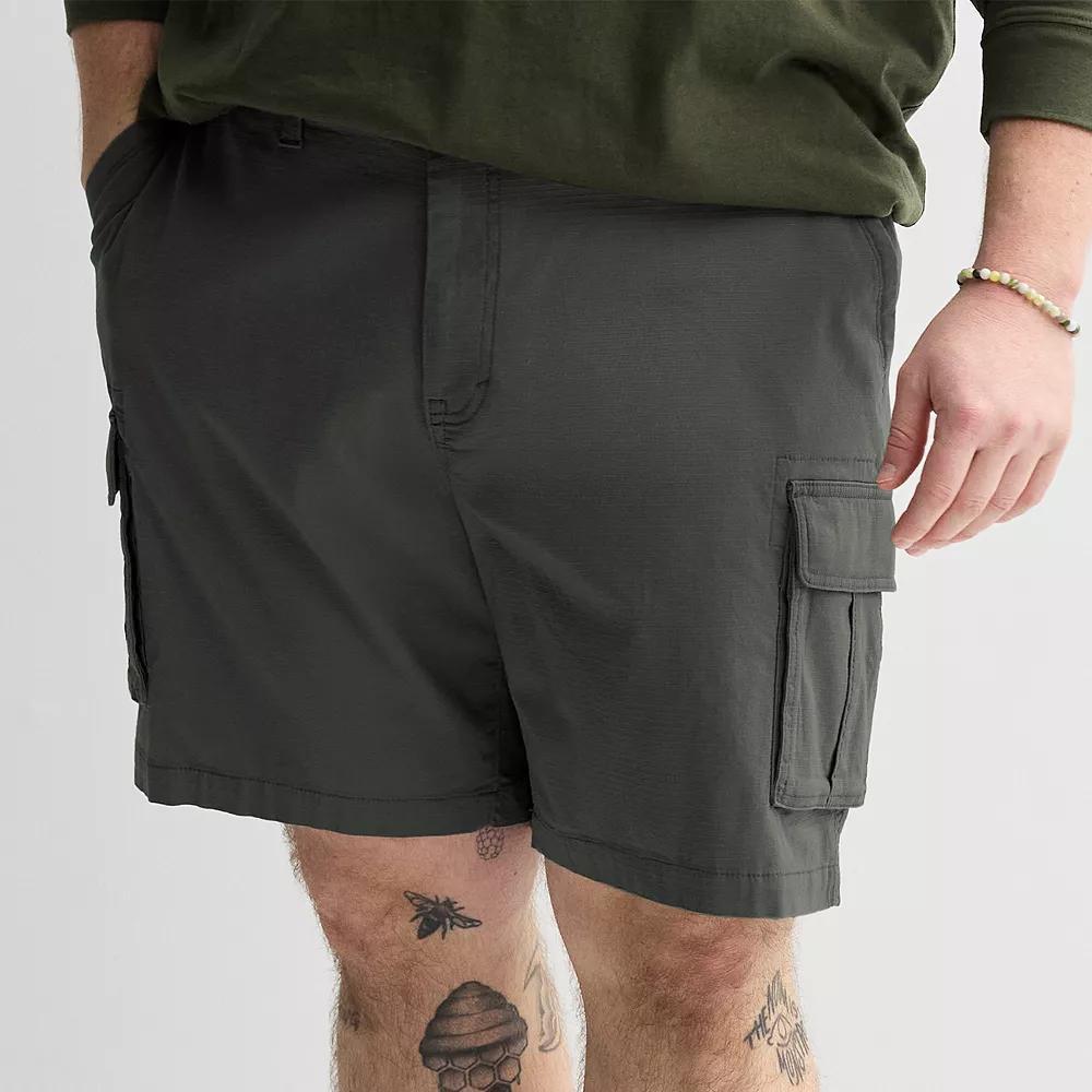 Big & Tall Sonoma Goods For Life® Flexwear Everyday Cargo Shorts, Men's, Size: 50, Black Copy Product Image
