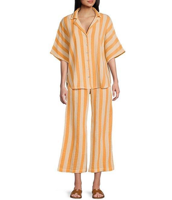 Rip Curl Premium Surf Mid Rise Striped Coordinating Cropped Pants Product Image