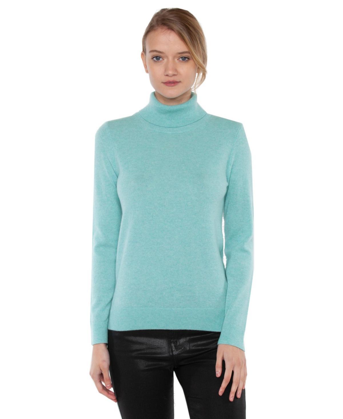 Jennie Liu Womens 100% Pure Cashmere Long Sleeve Turtleneck Pullover Sweater Product Image