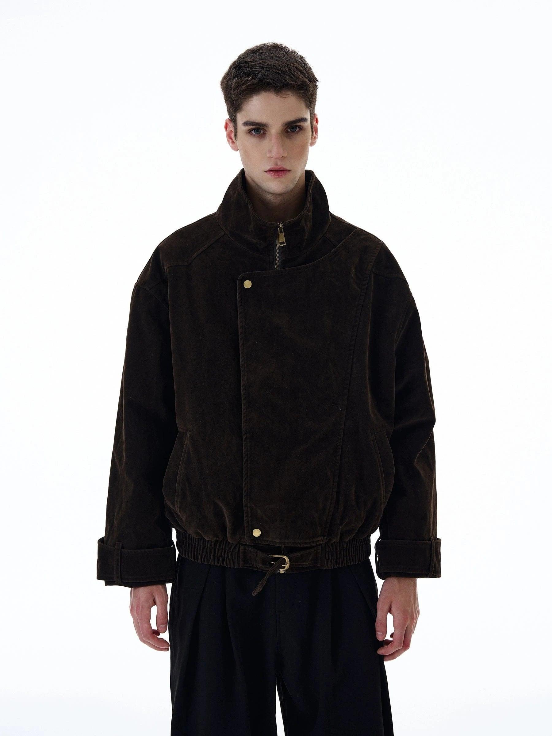 RT No. 20017 BROWN SUEDE COLLAR JK Product Image