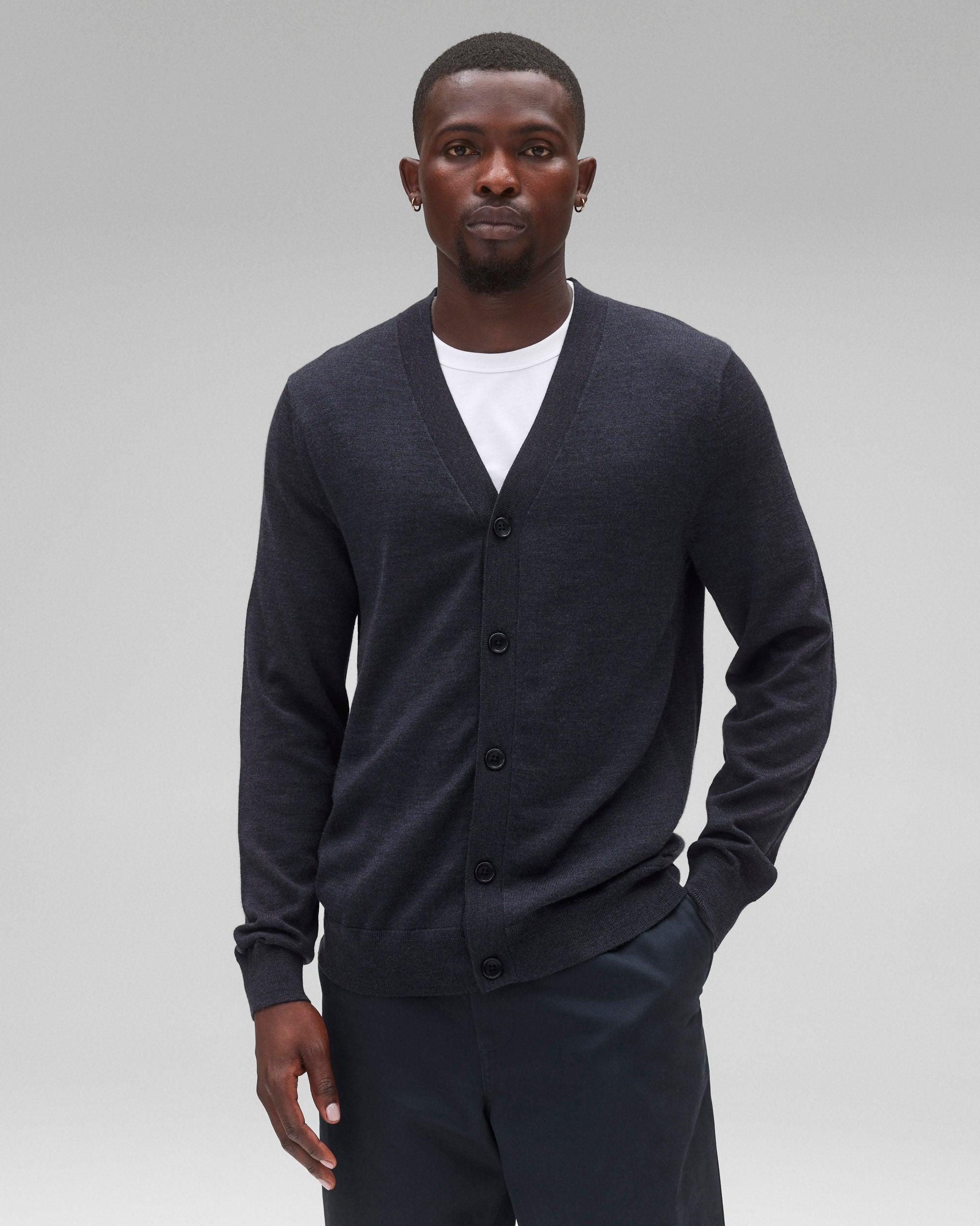 Lightweight Merino Harry Cardigan Male Product Image