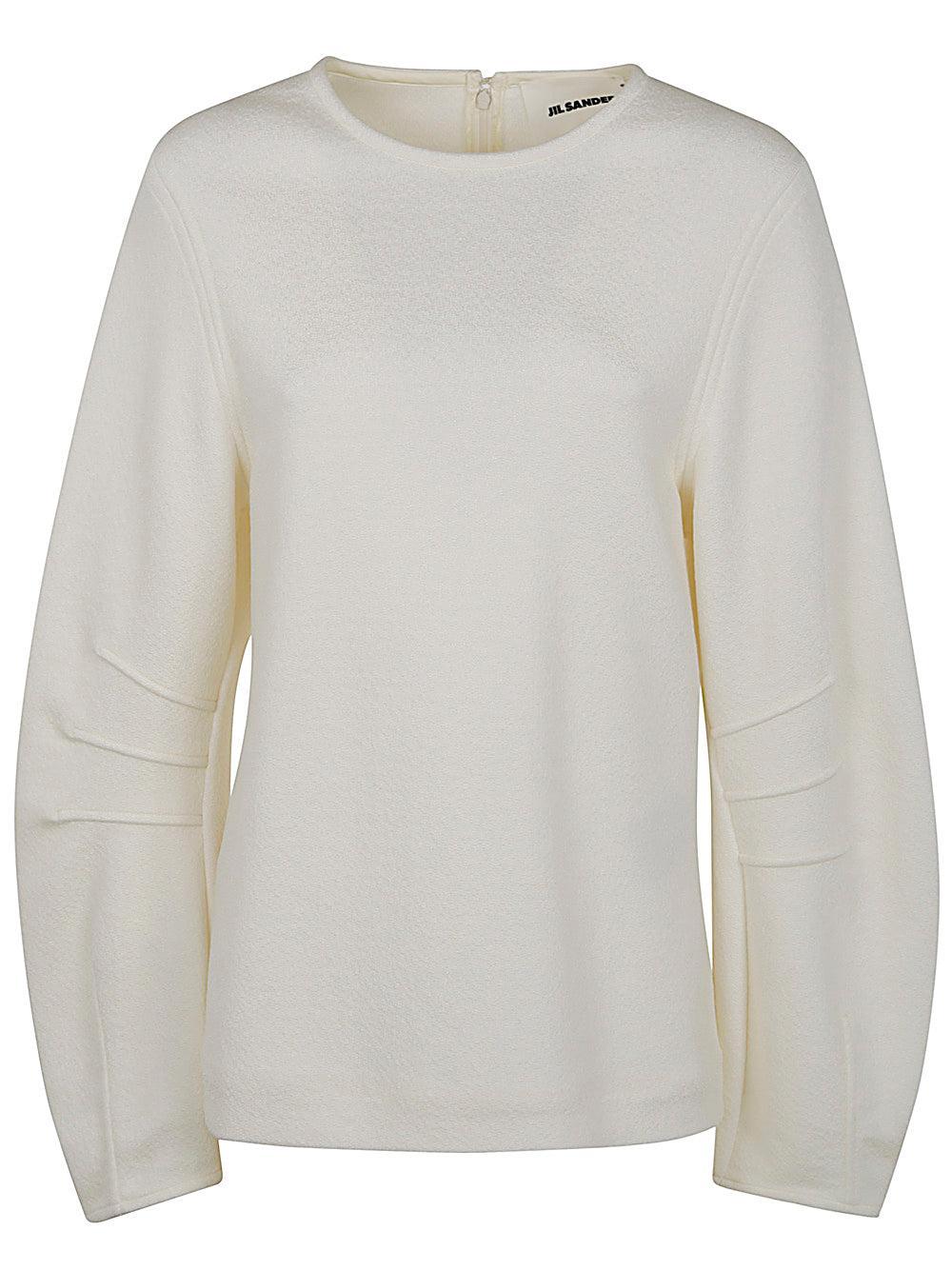 JIL SANDER Elevated Long Sleeve Top For Women In White Product Image