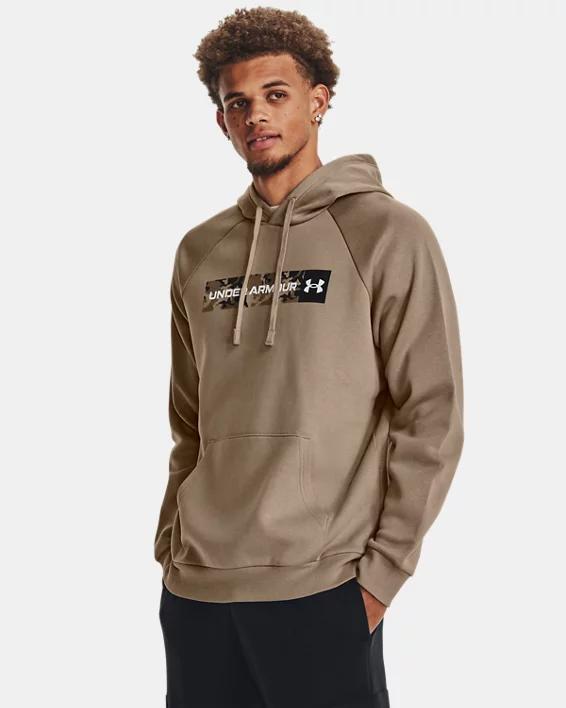 Big & Tall Under Armour Rival Fleece Camo Chest Stripe Hoodie, Mens Product Image