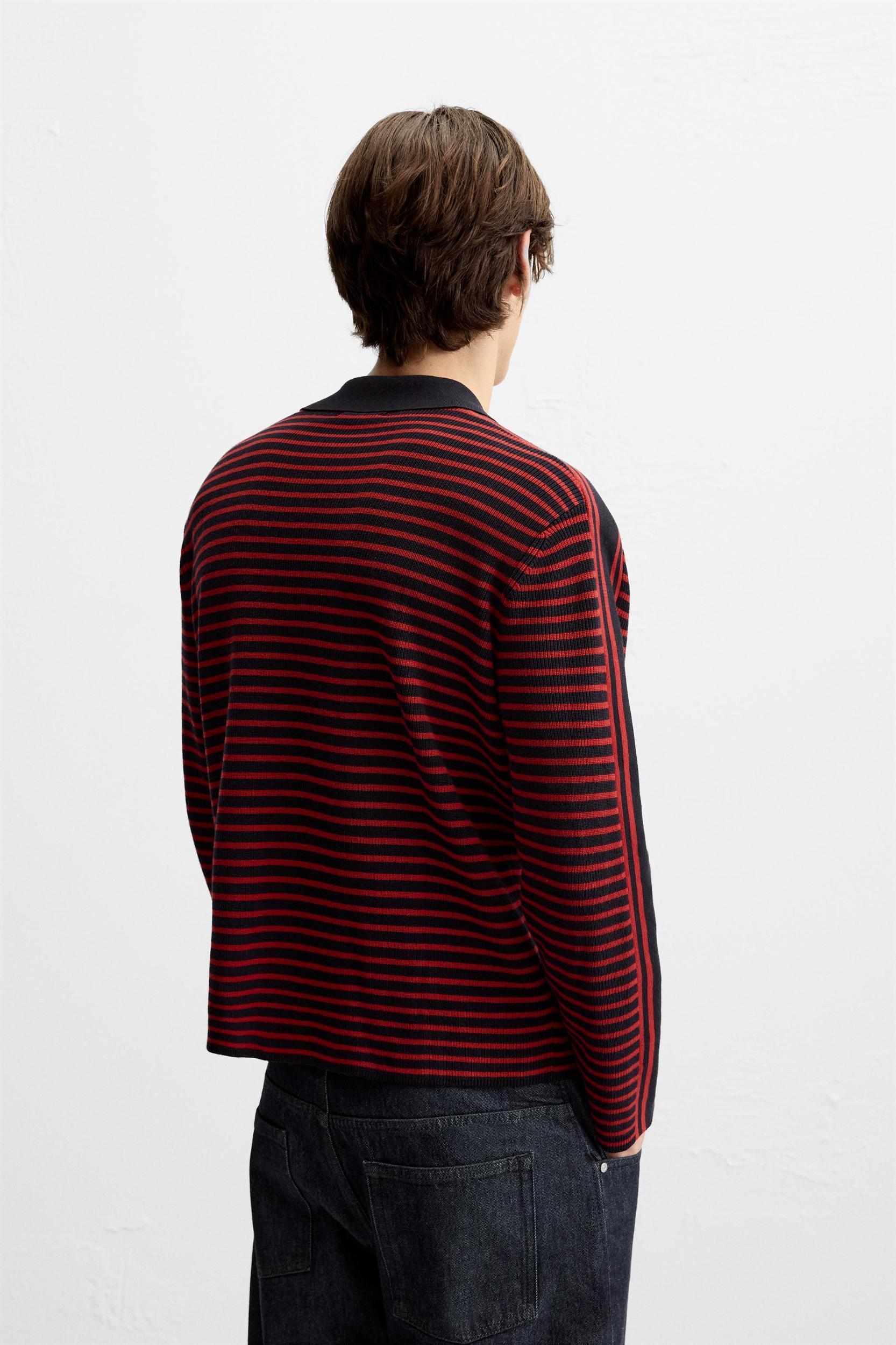 STRIPED KNIT POLO LIMITED EDITION Product Image