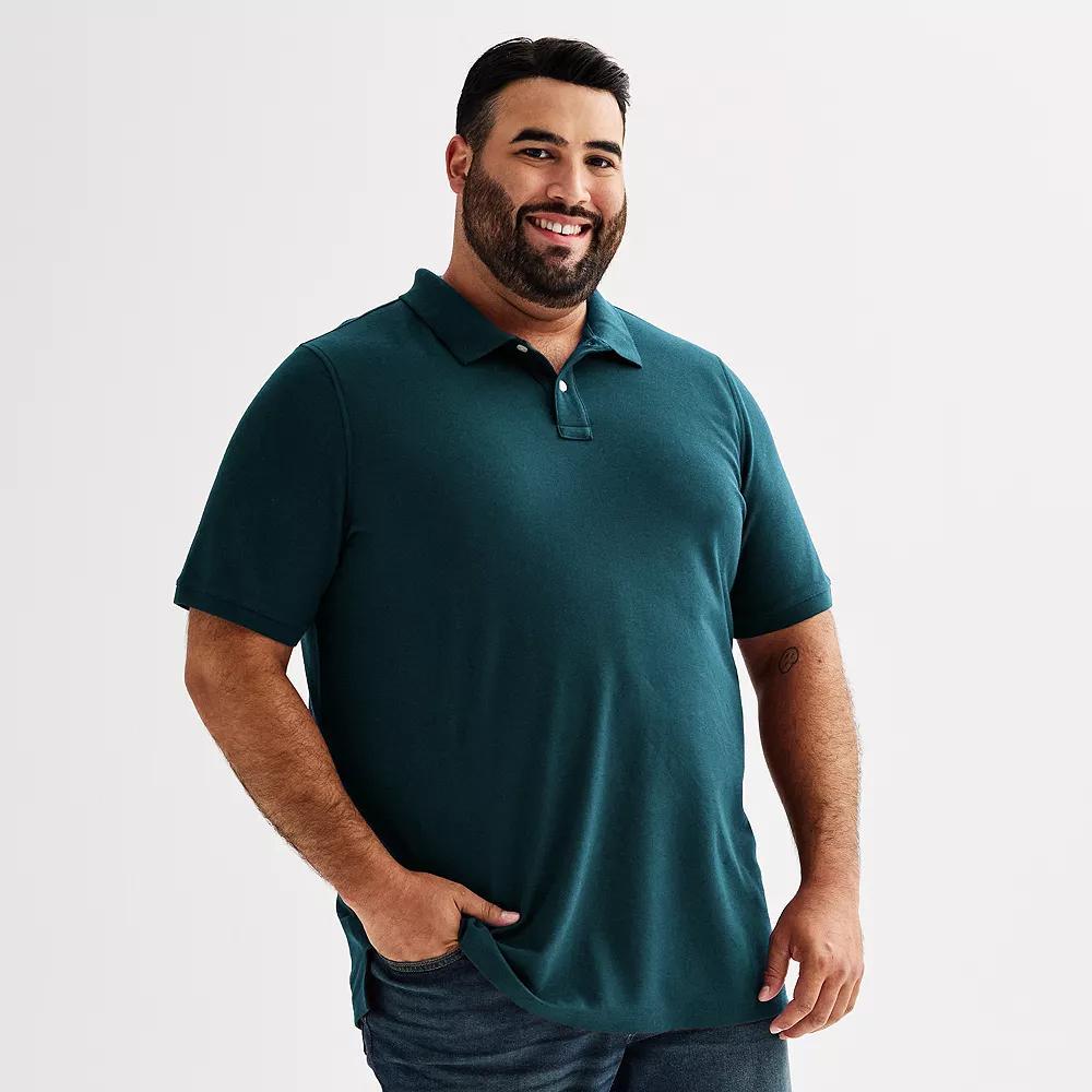 Big & Tall Sonoma Goods For Life® Pique Polo, Men's, Size: 4XB, Blue Texture Product Image