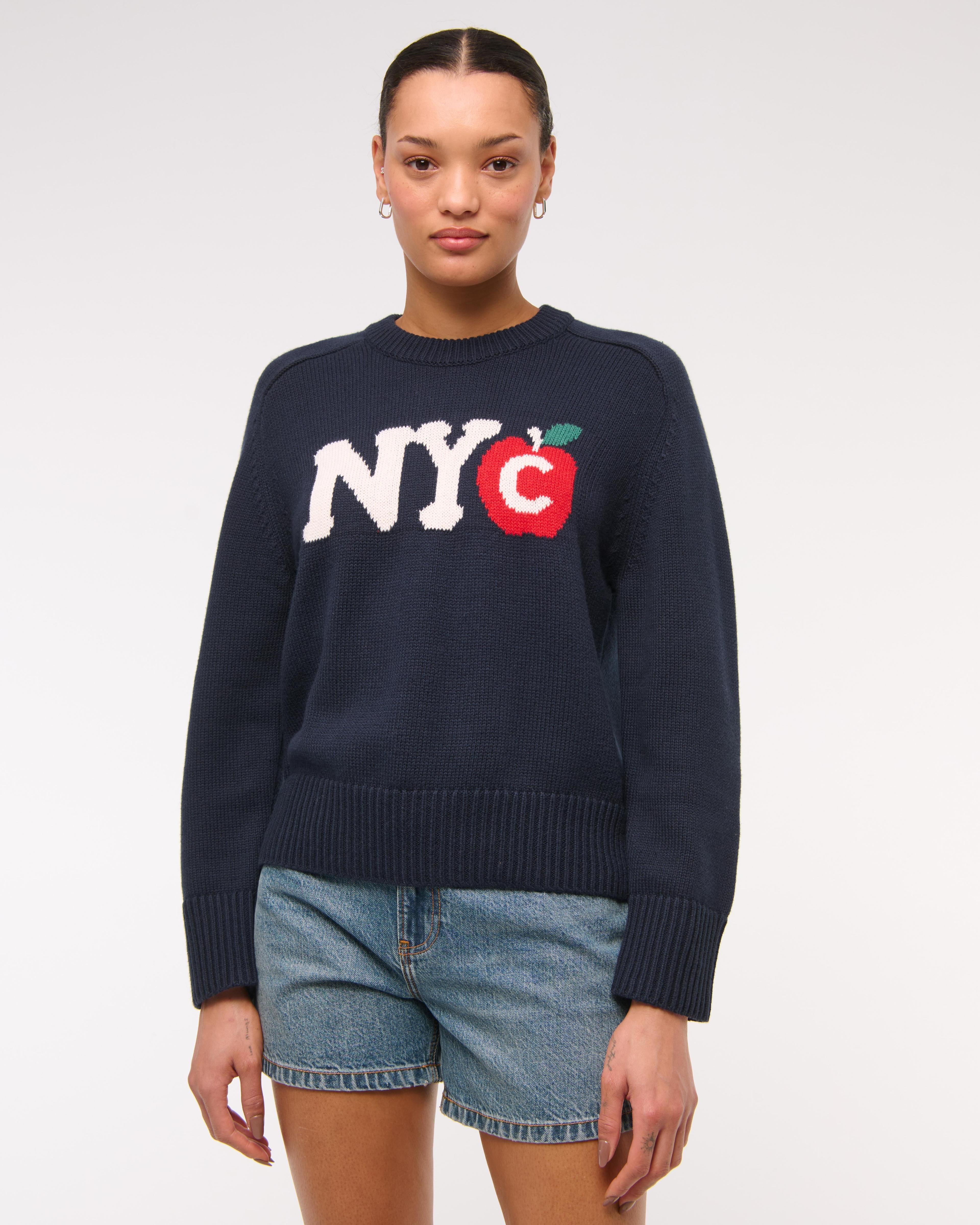 The A&F Madeline NYC Crew Sweater Product Image