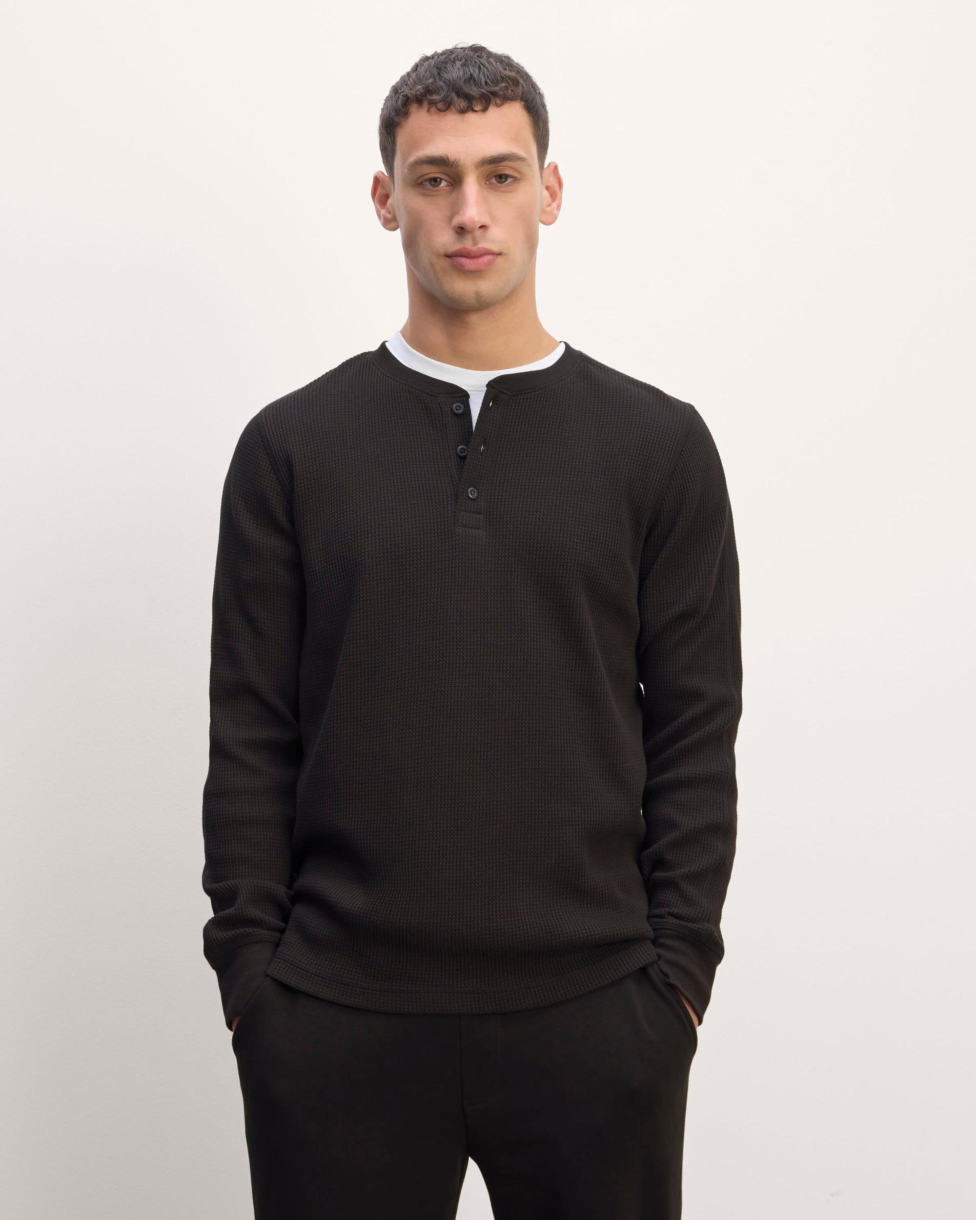 The Waffle Long-Sleeve Henley Product Image