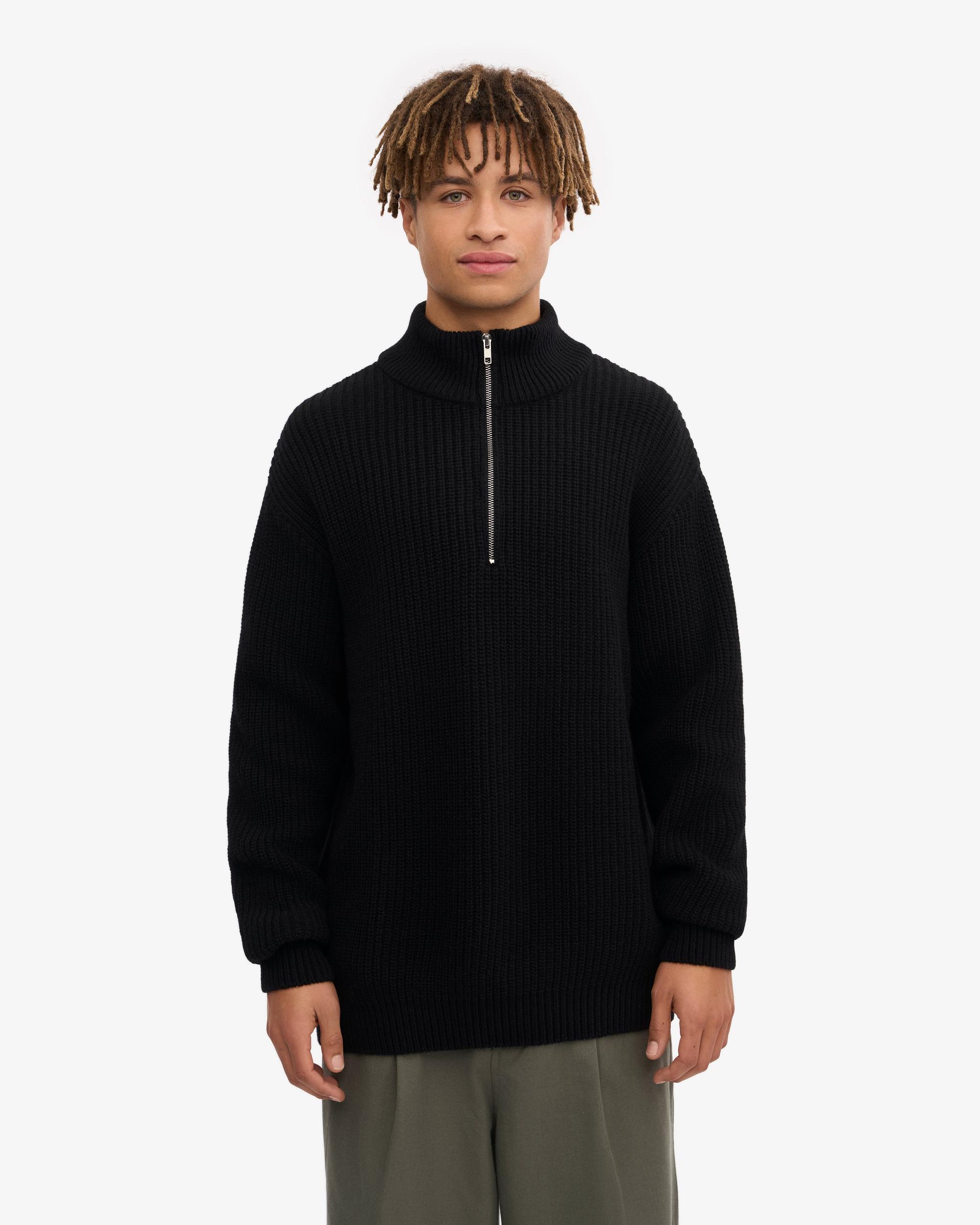 Merino Quarter Zip - Lava Grey Product Image