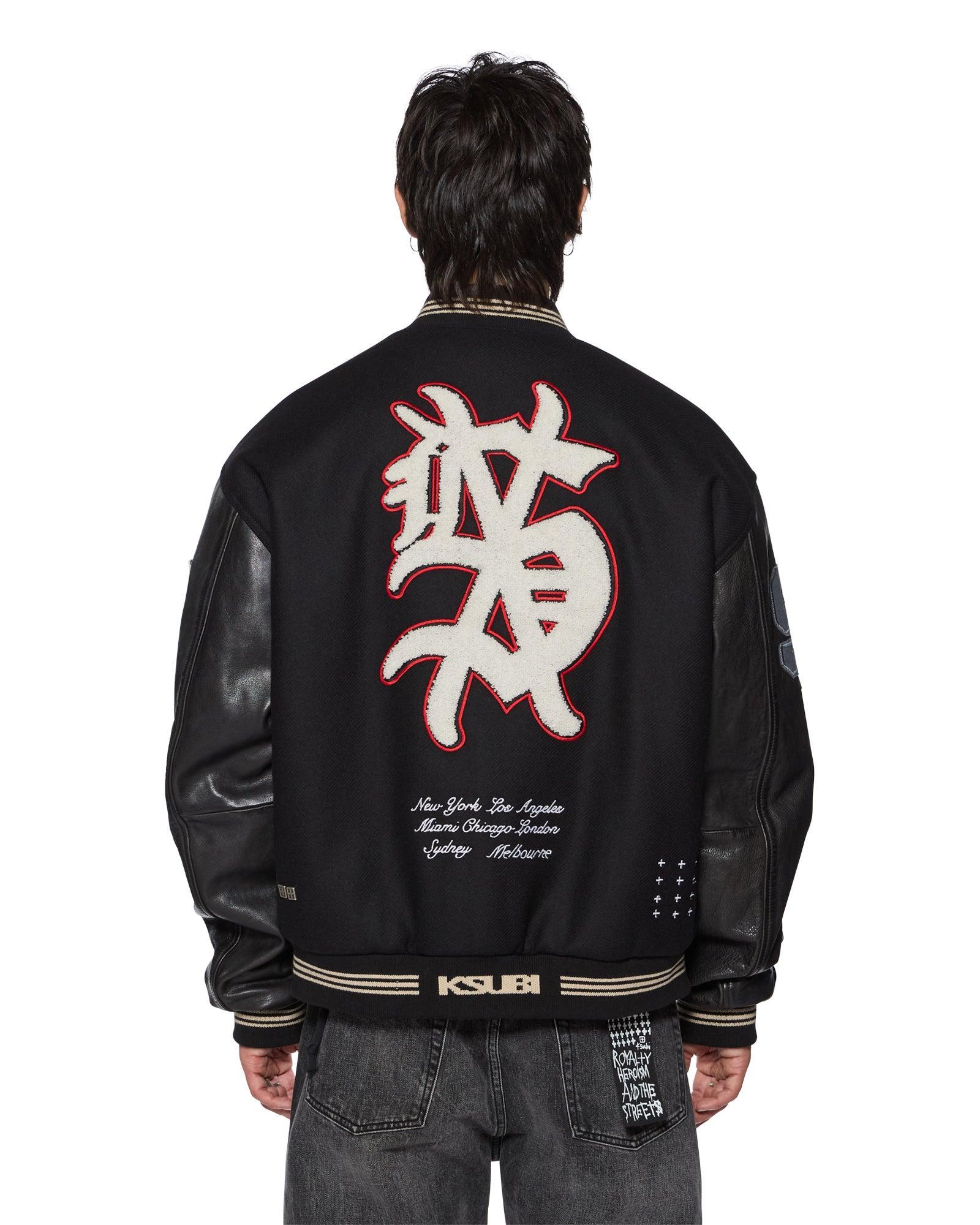 PLAYOFF VARSITY JACKET BLACK Male Product Image