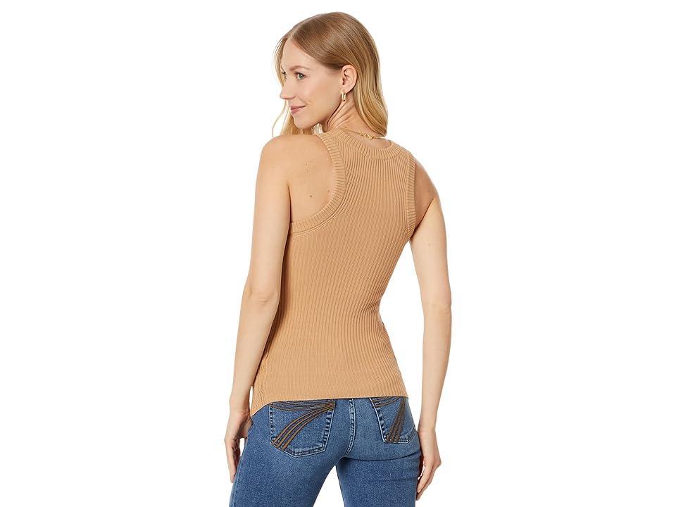 7 For All Mankind Mixed Stitch Sweater Tank (Toffee) Women's Clothing Product Image