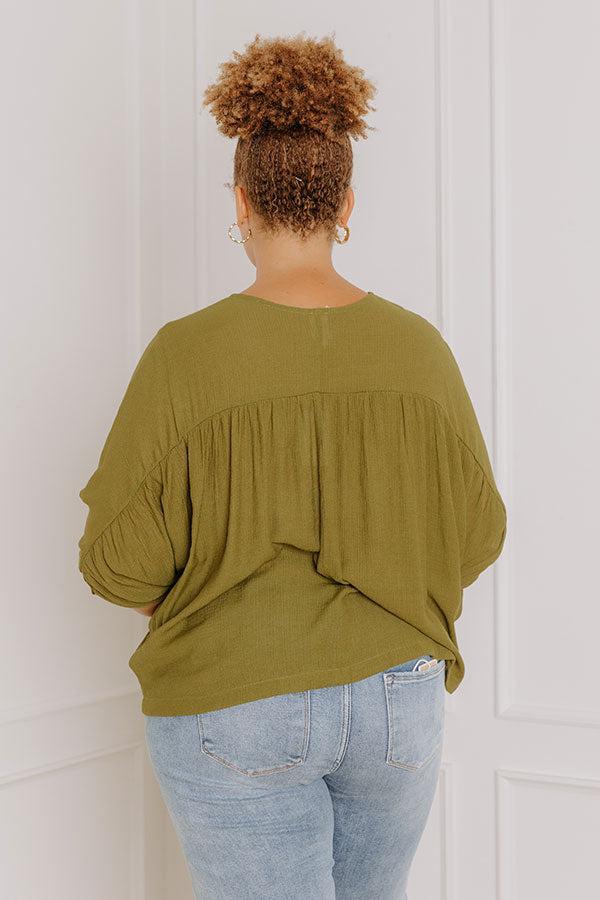 Made For Each Other Shift Top In Green Curves Product Image