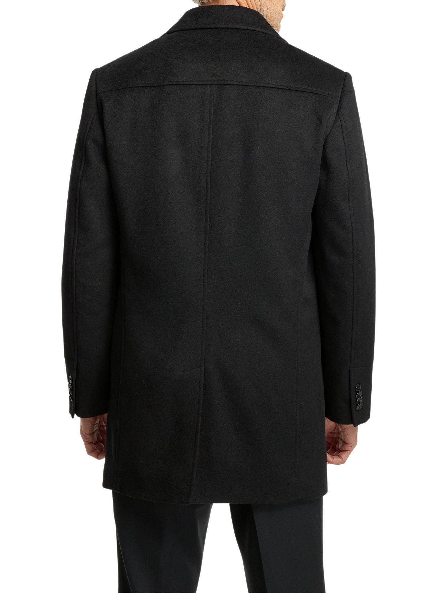 Wool Blend Topcoat - Black Product Image