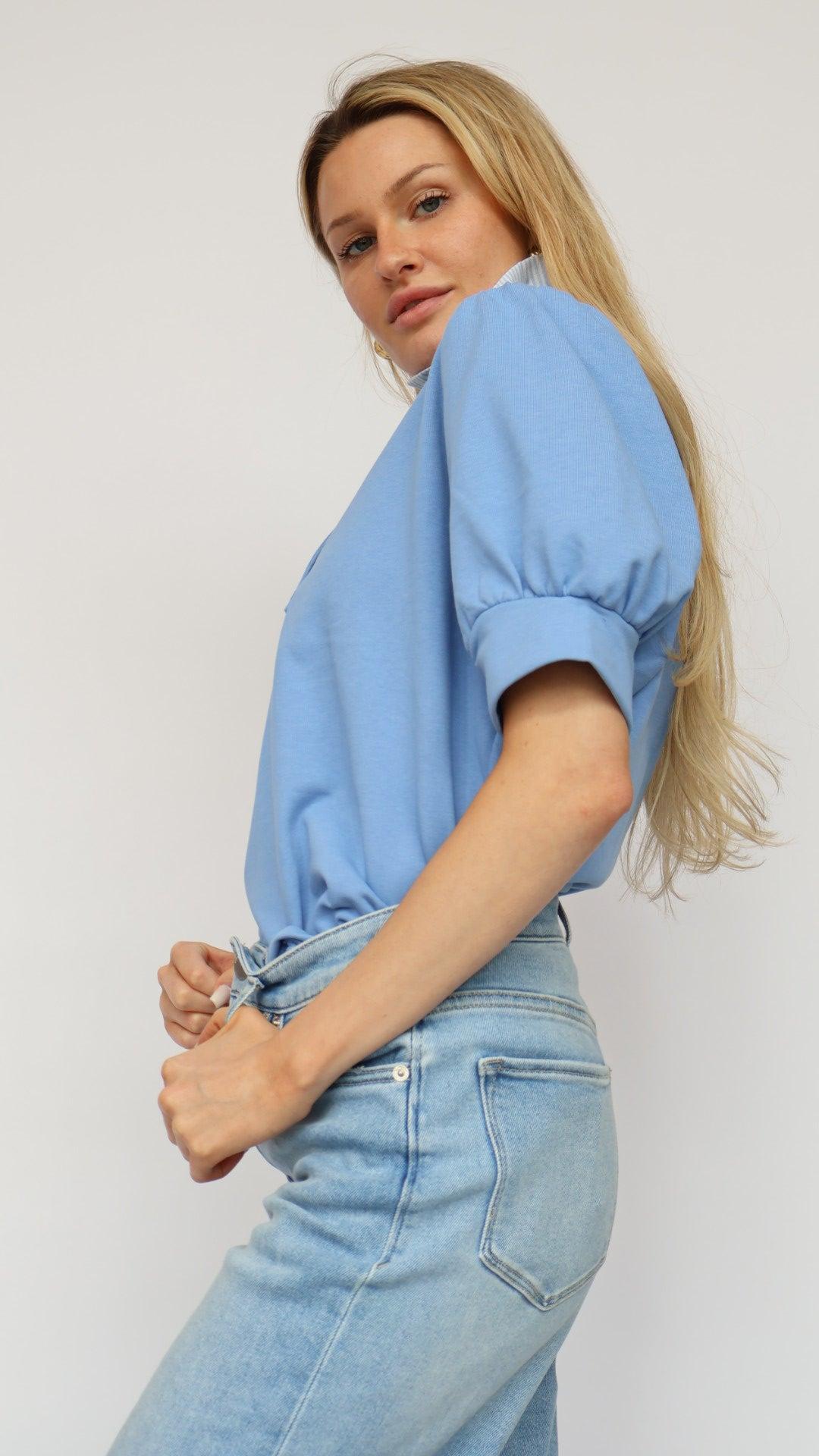 Ruffle Puff Sleeve Top Product Image