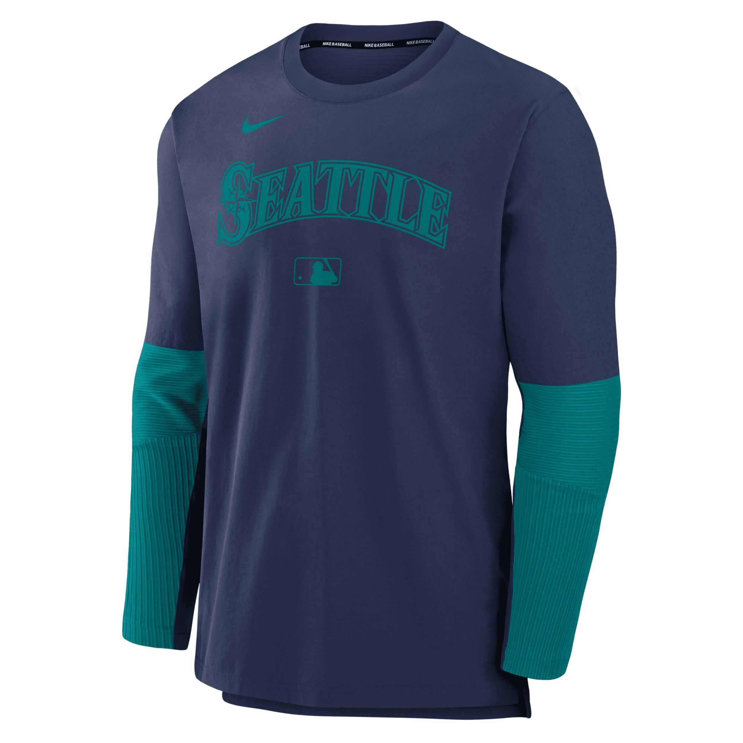 Seattle Mariners Authentic Collection Player Men's Nike Dri-FIT MLB Pullover Sweatshirt Product Image