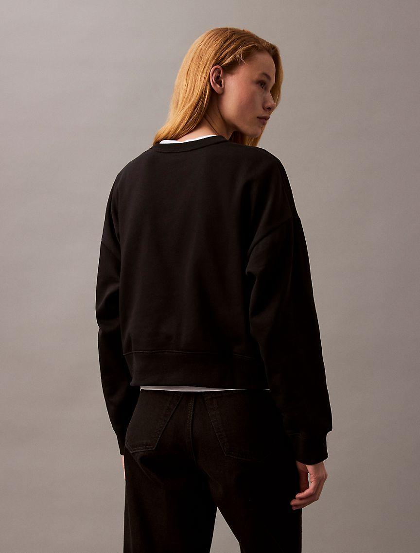 Chenille Monogram Logo Fleece Crewneck Sweatshirt Product Image