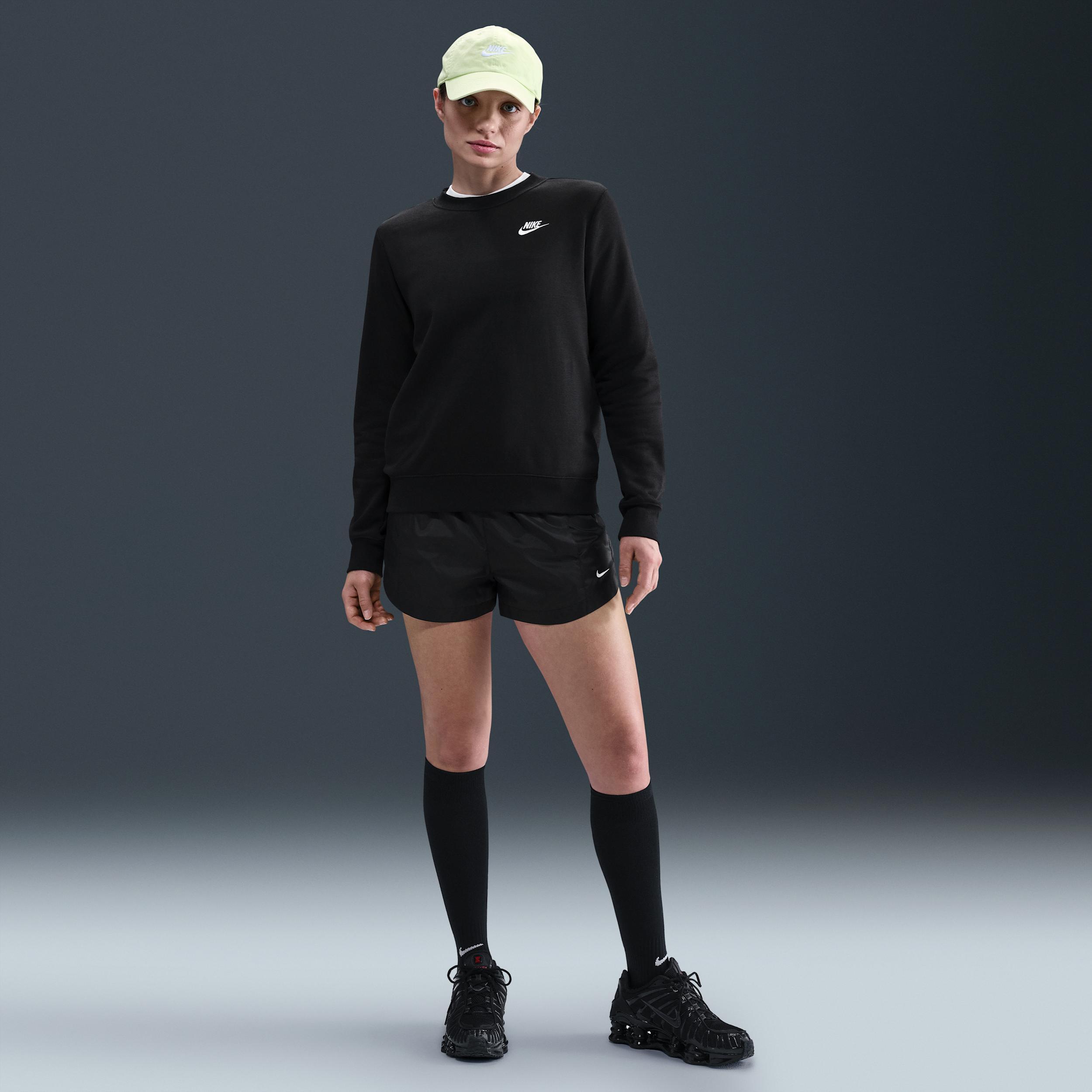 Womens Nike Sportswear Club Fleece Crew-Neck Sweatshirt | DQ5473-010 Product Image