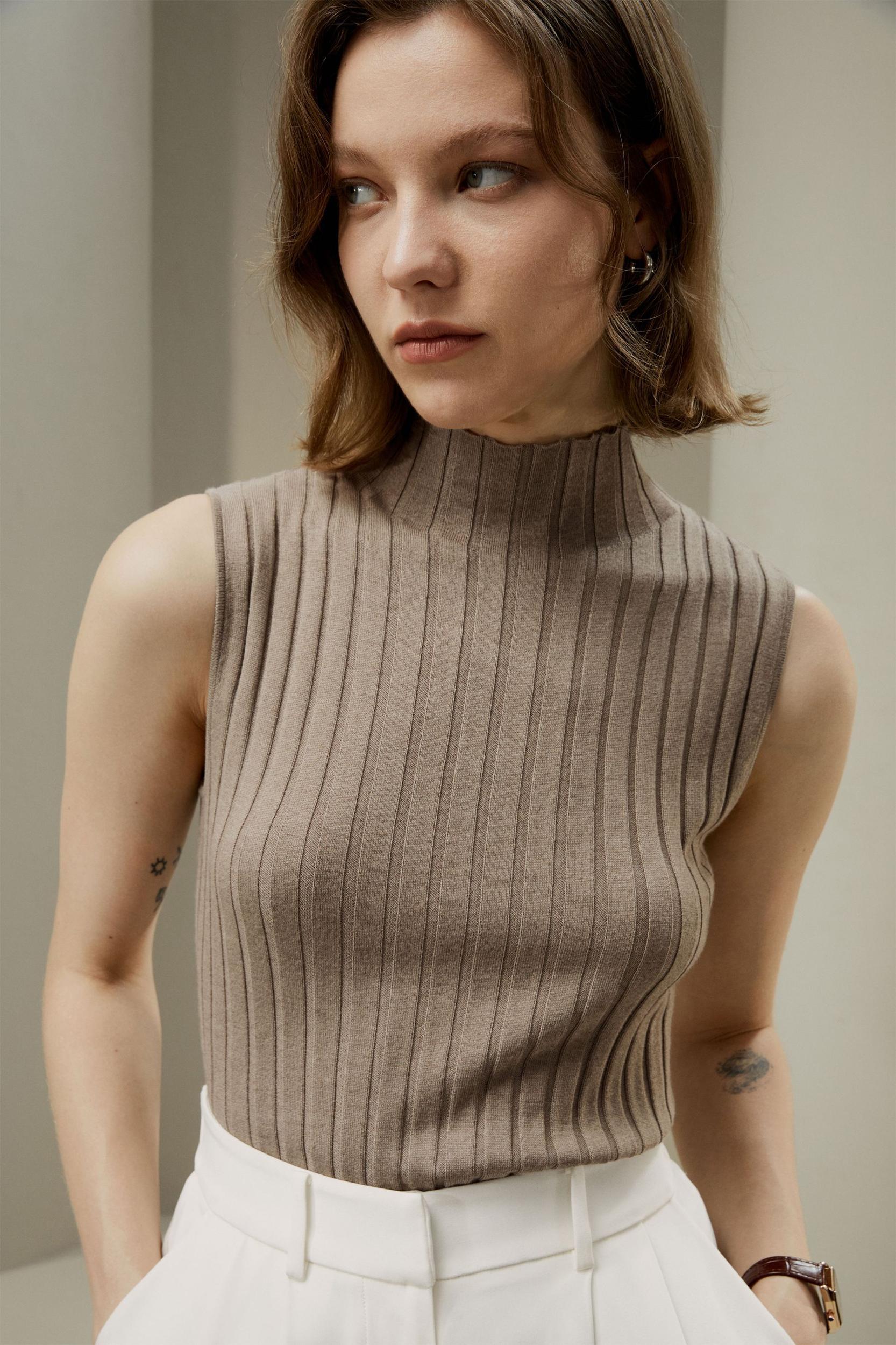 Silk-Cashmere Blend Knit Top Product Image