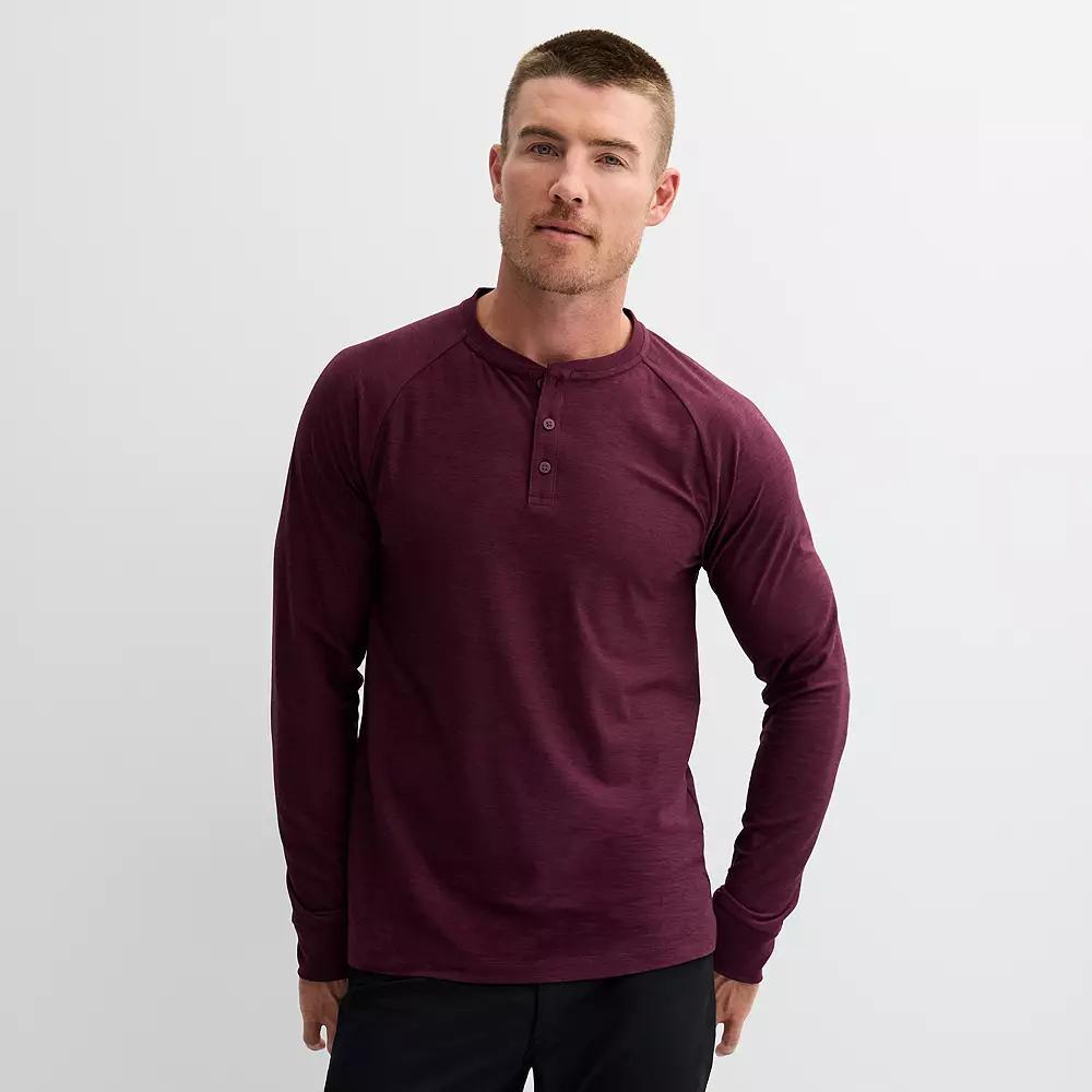Men's FLX Long Sleeve Luxury Soft Wander Henley,  Product Image