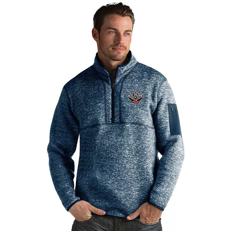 Mens Antigua New York Knicks Fortune Pullover Light Gray Grey Product Image