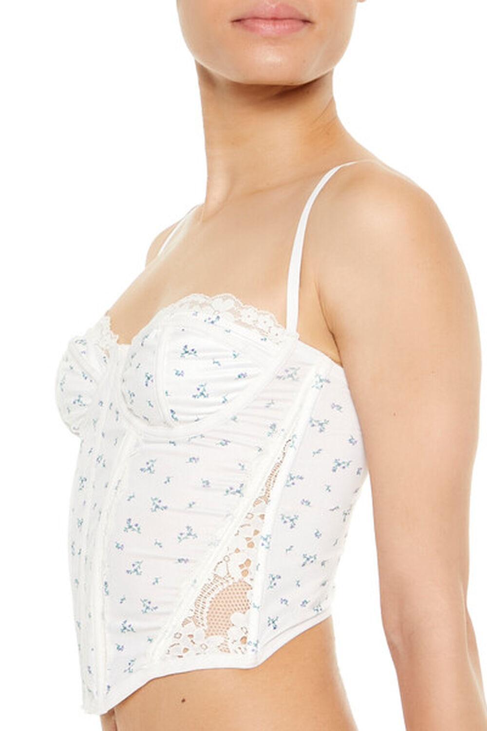 Floral Print Lingerie Corset Cami | Forever 21 Product Image