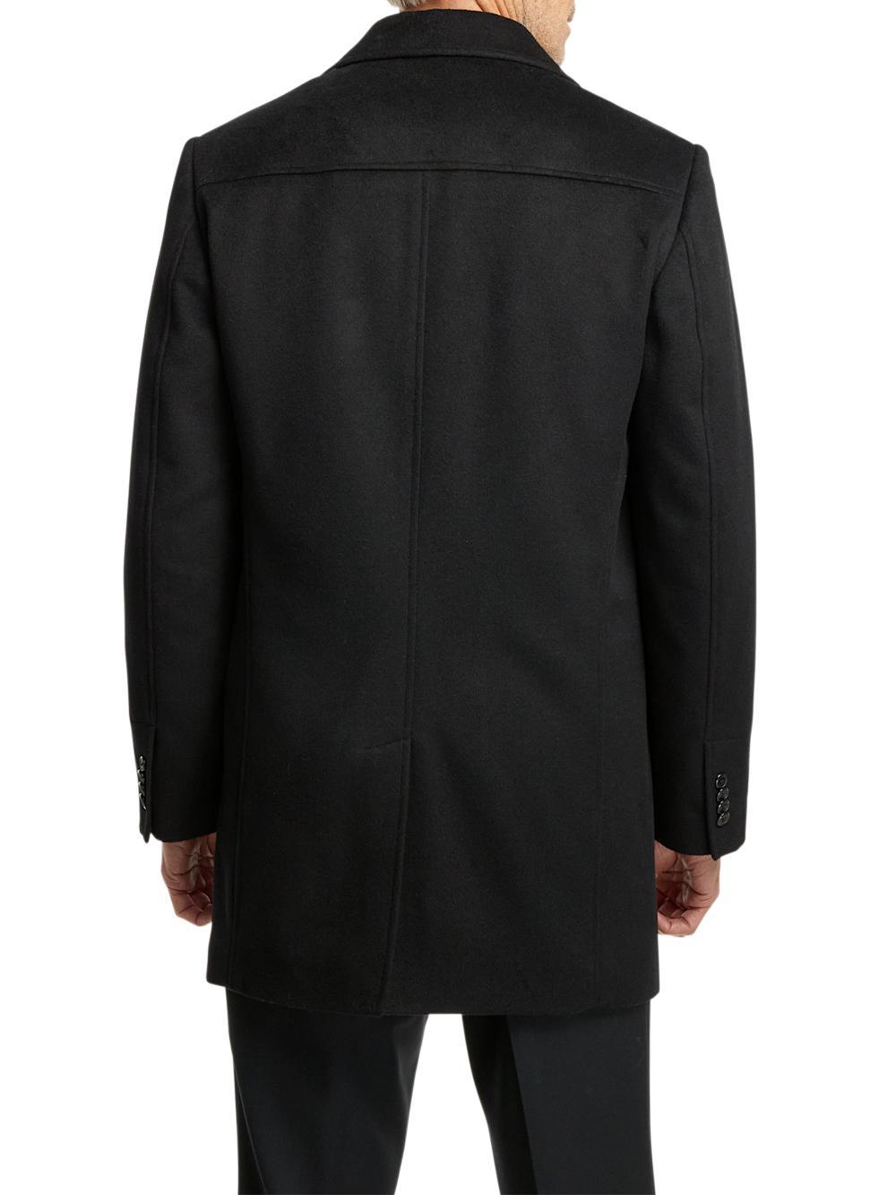 Wool Blend Topcoat - Black Product Image