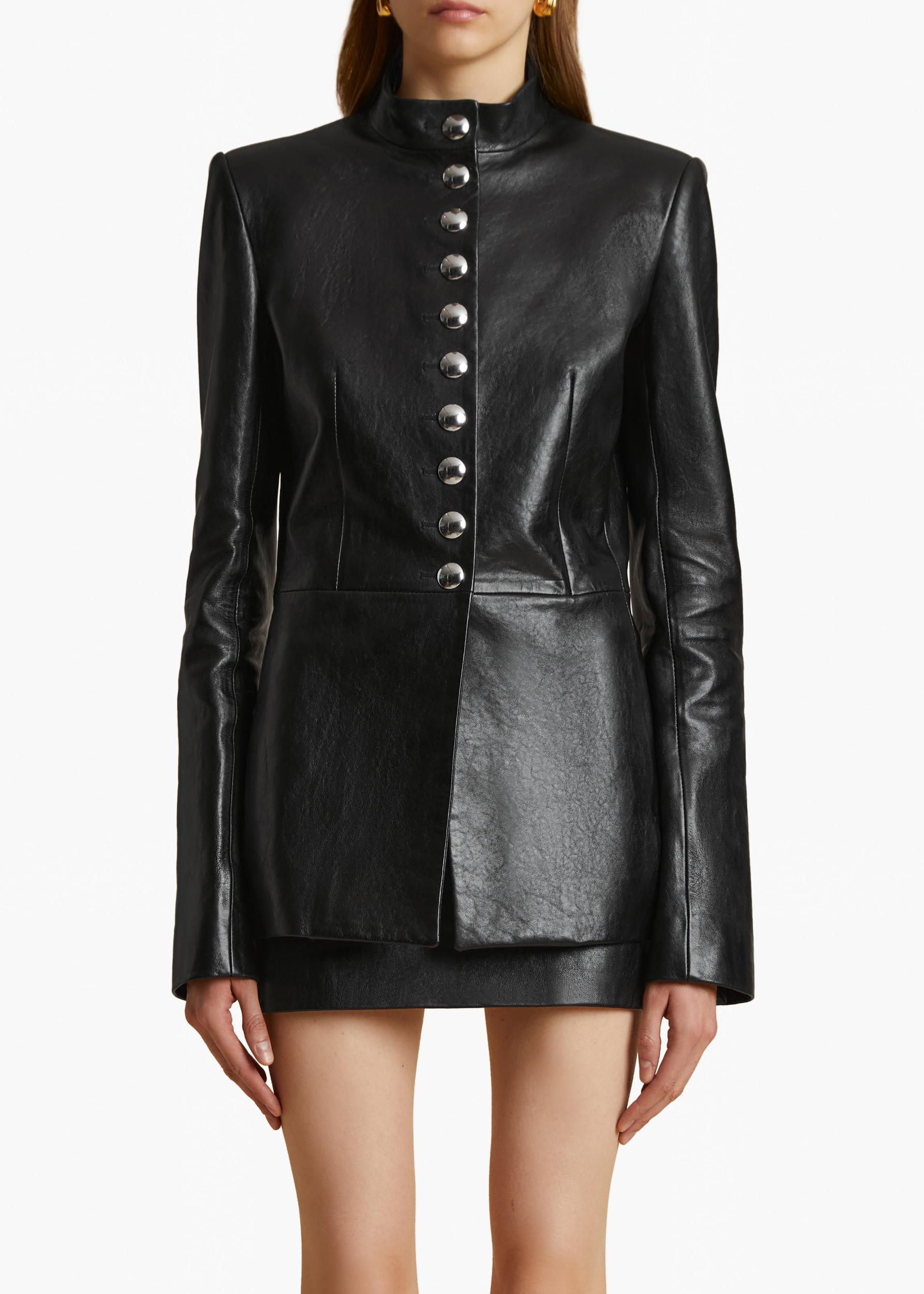 Samuel Jacket in Black Leather Product Image