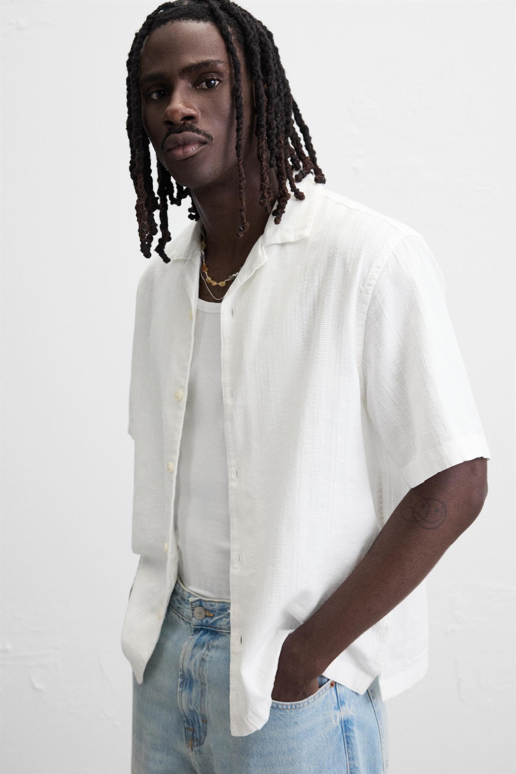 JACQUARD STRIPED SHIRT Product Image